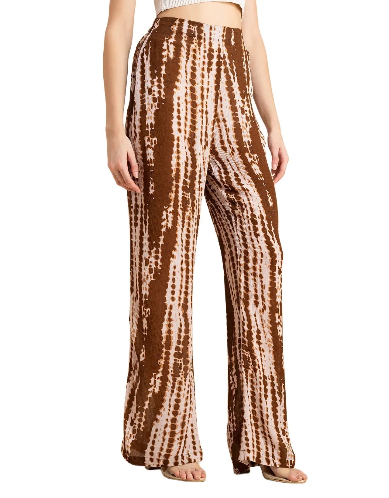 Straight Loose Fit Printed Rayon Pant
