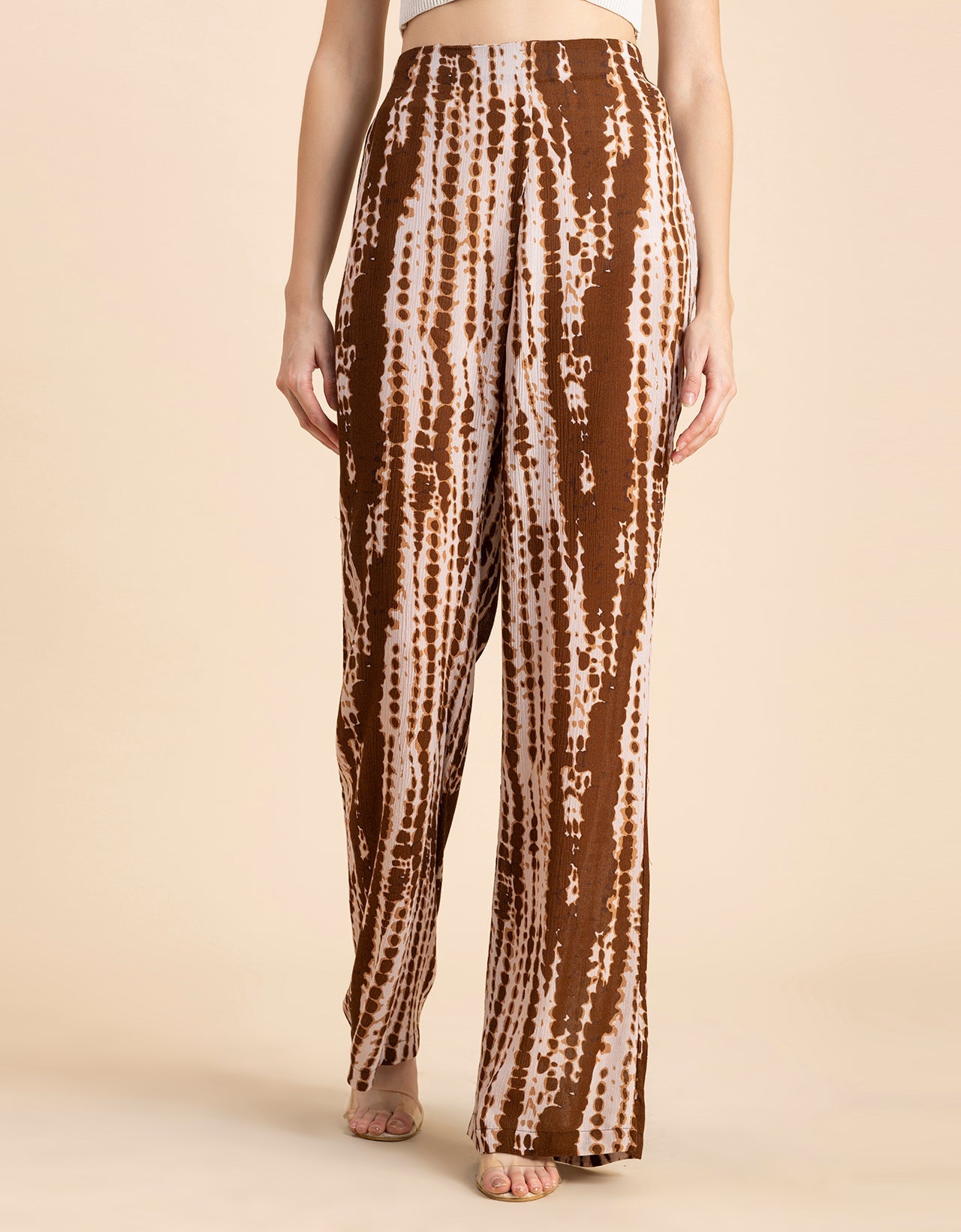 Straight Loose Fit Printed Rayon Pant