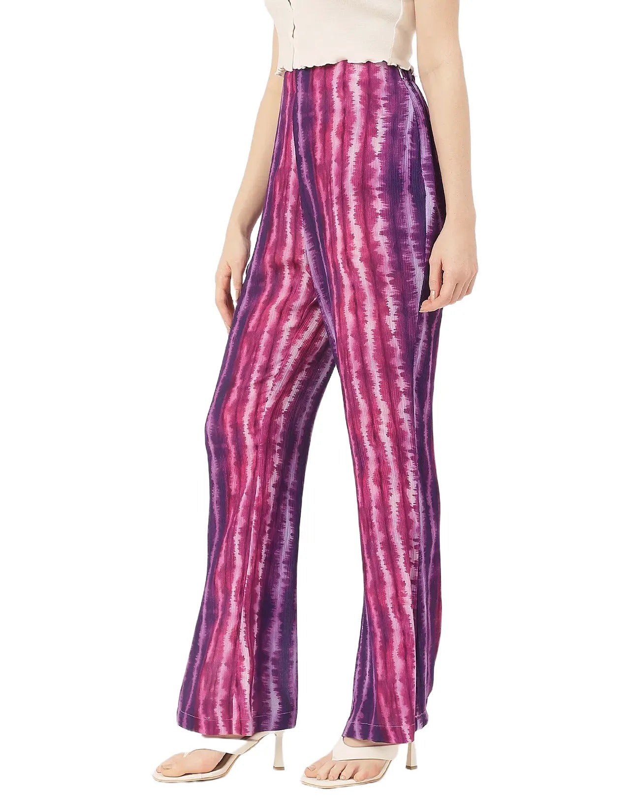 Straight Loose Fit Printed Rayon Pant