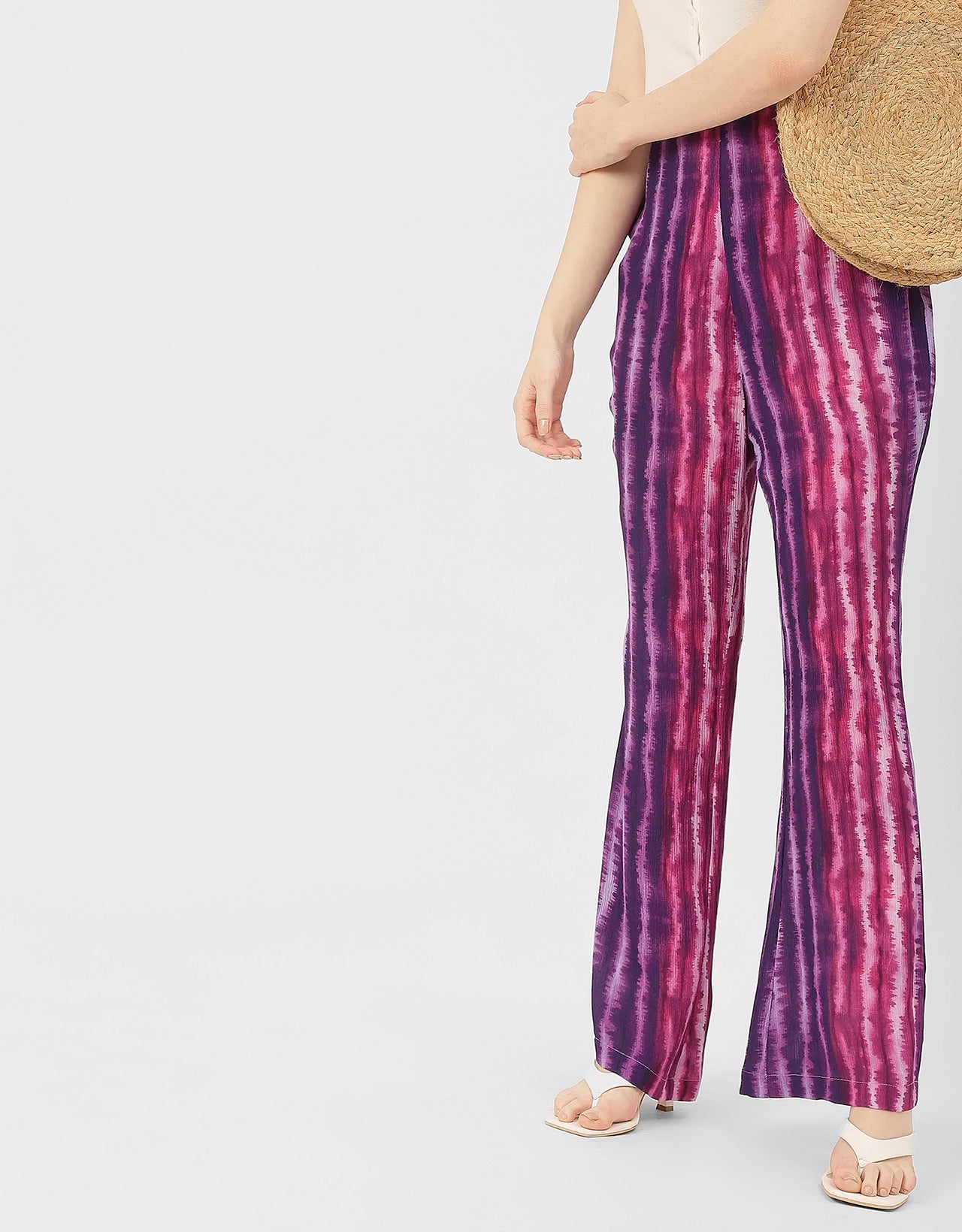 Straight Loose Fit Printed Rayon Pant