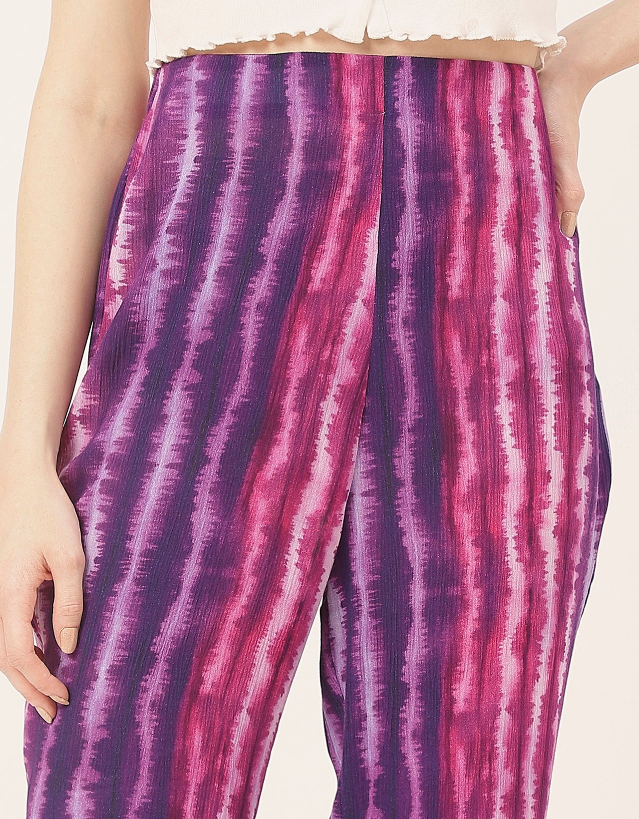 Straight Loose Fit Printed Rayon Pant