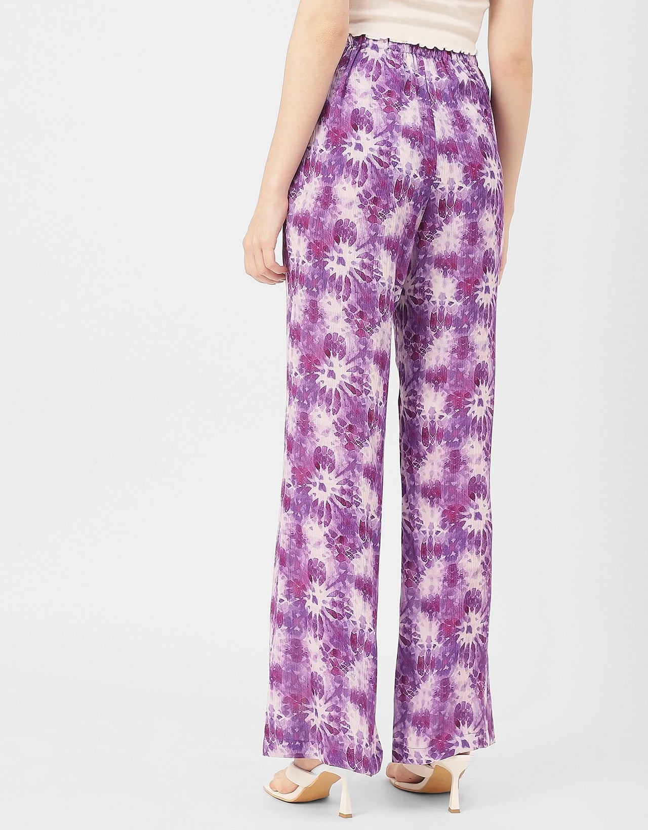 Straight Loose Fit Printed Rayon Pant