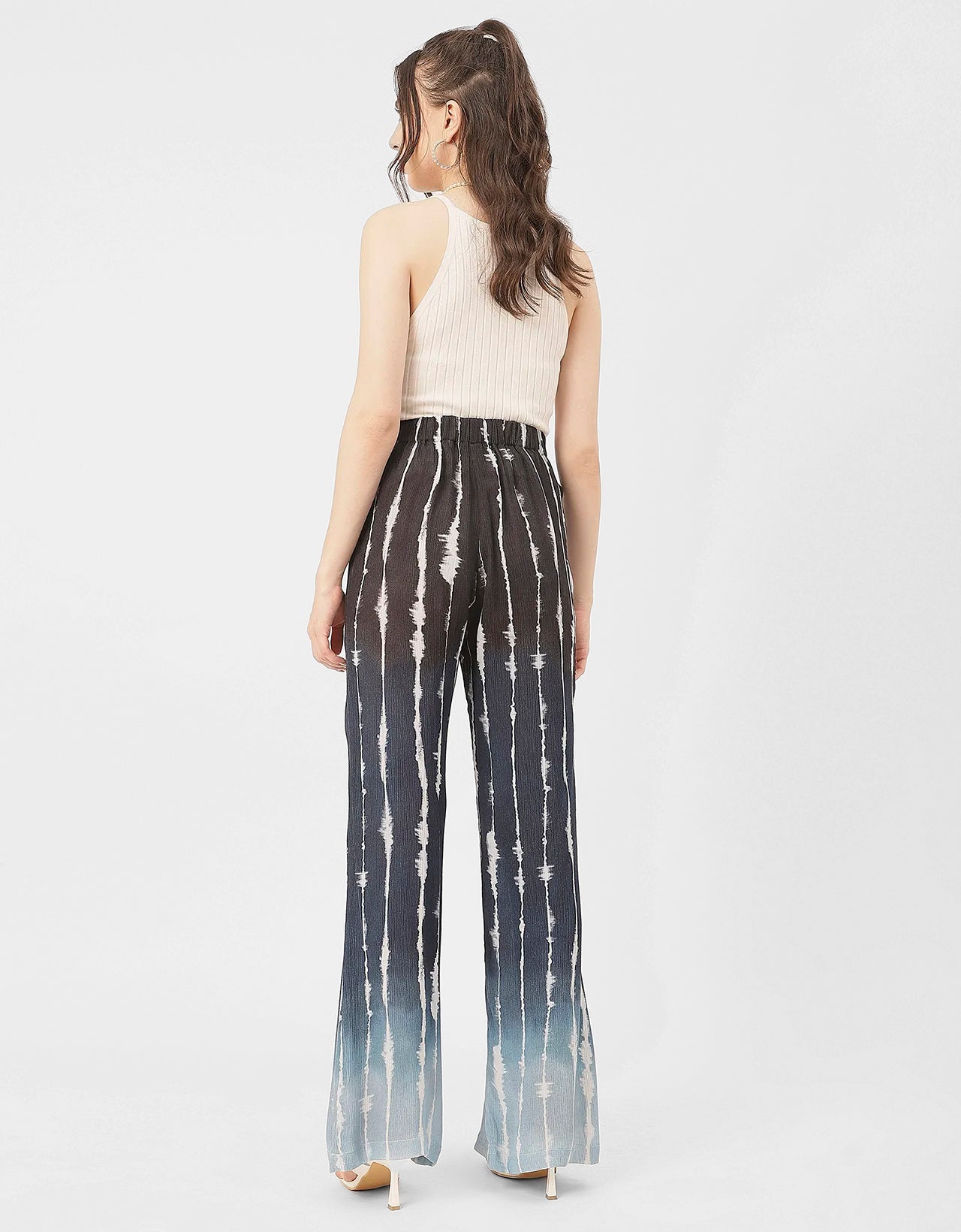 Straight Loose Fit Printed Rayon Pant