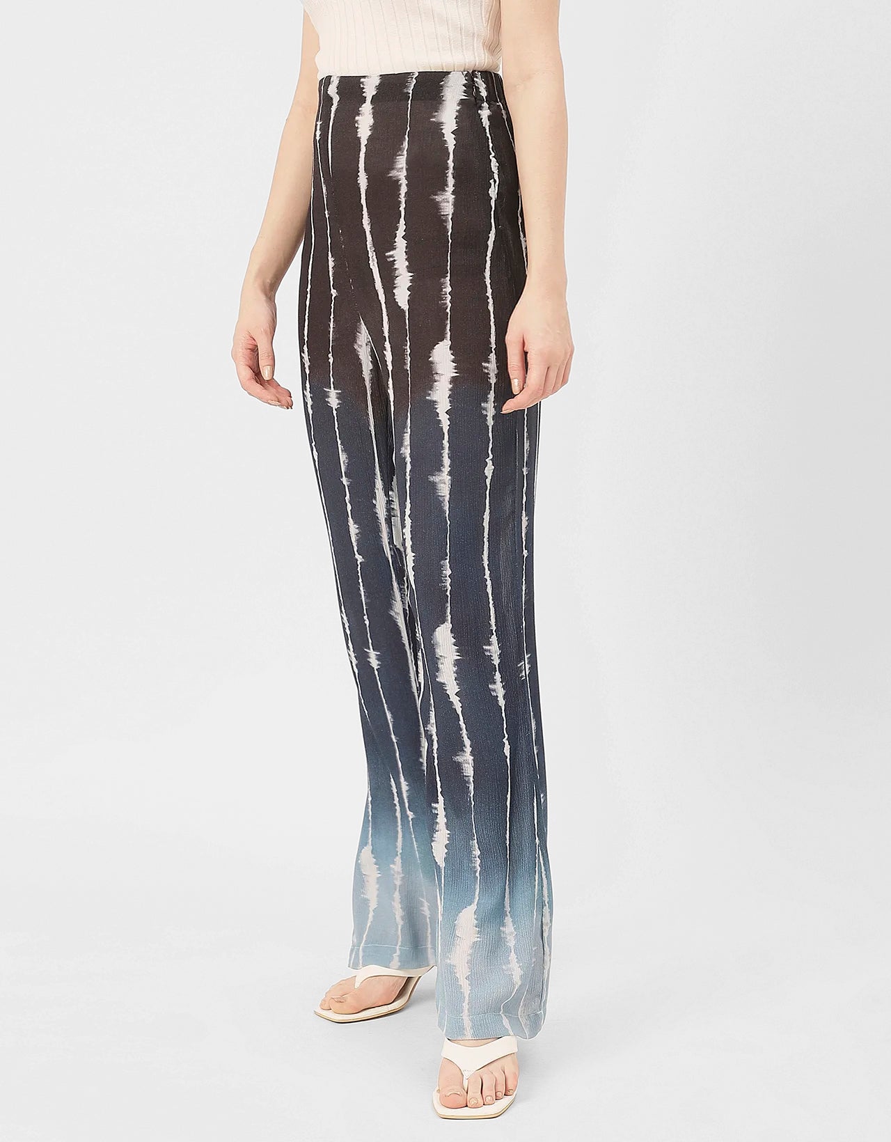 Straight Loose Fit Printed Rayon Pant