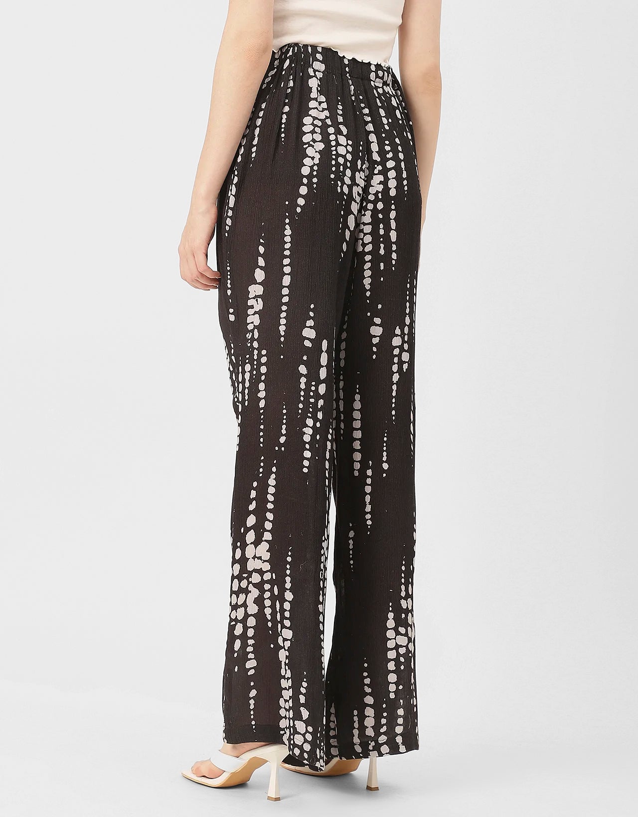 Straight Loose Fit Printed Rayon Pant