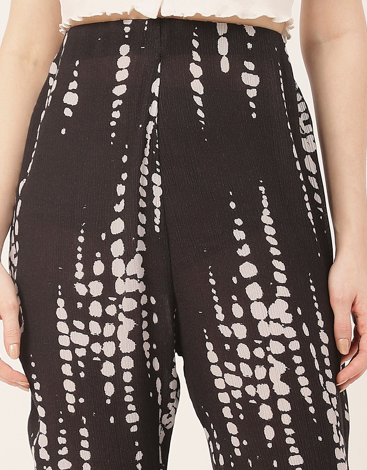 Straight Loose Fit Printed Rayon Pant