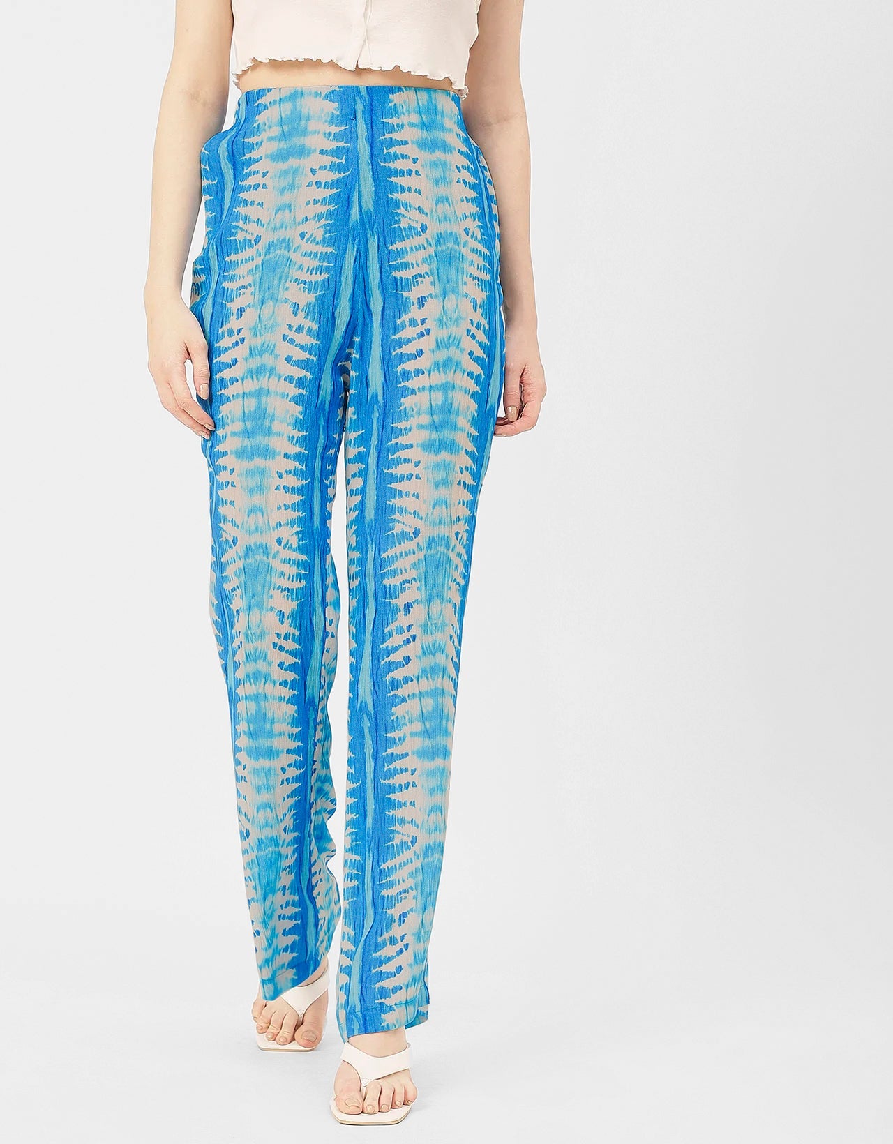 Straight Loose Fit Printed Rayon Pant