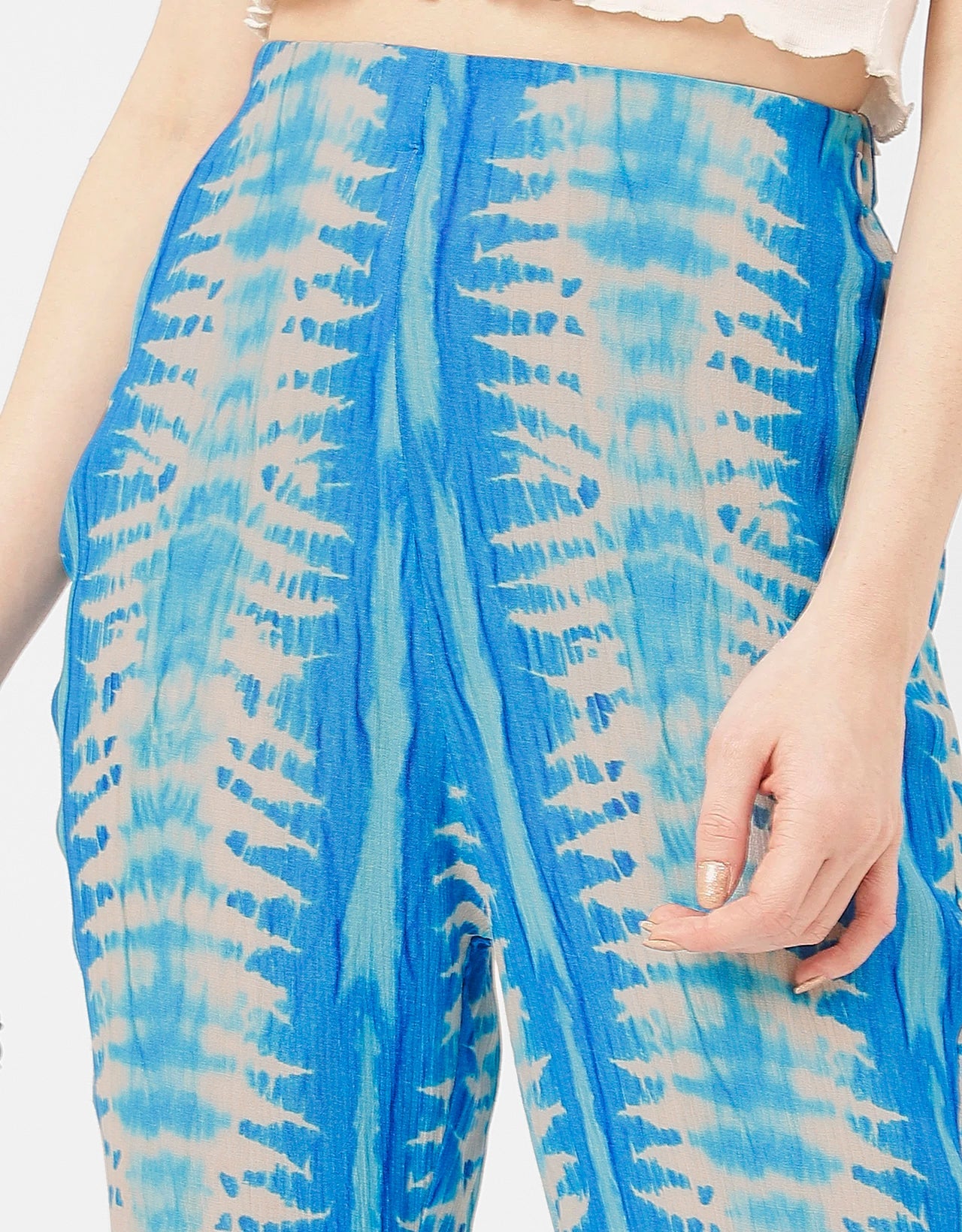 Straight Loose Fit Printed Rayon Pant