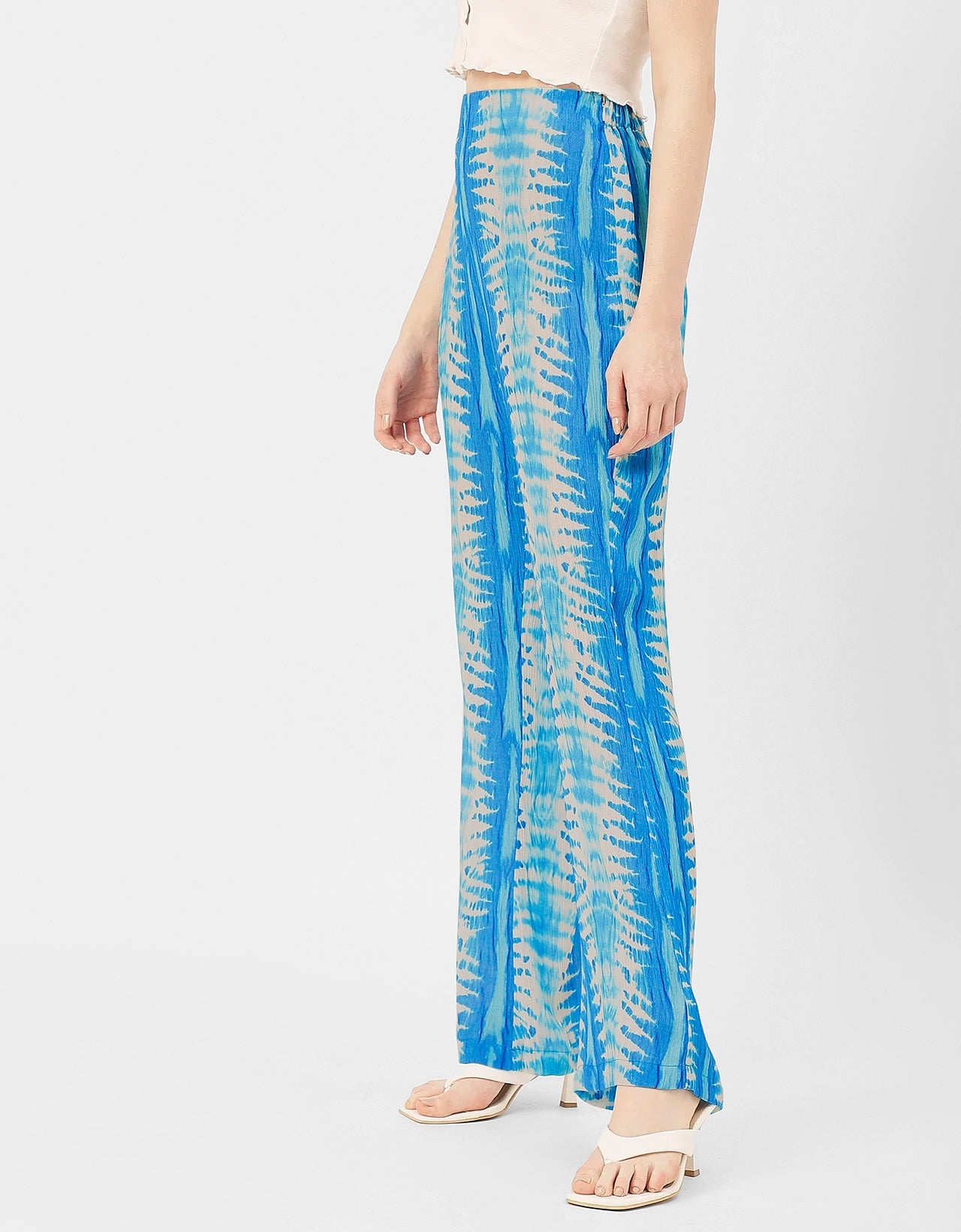 Straight Loose Fit Printed Rayon Pant