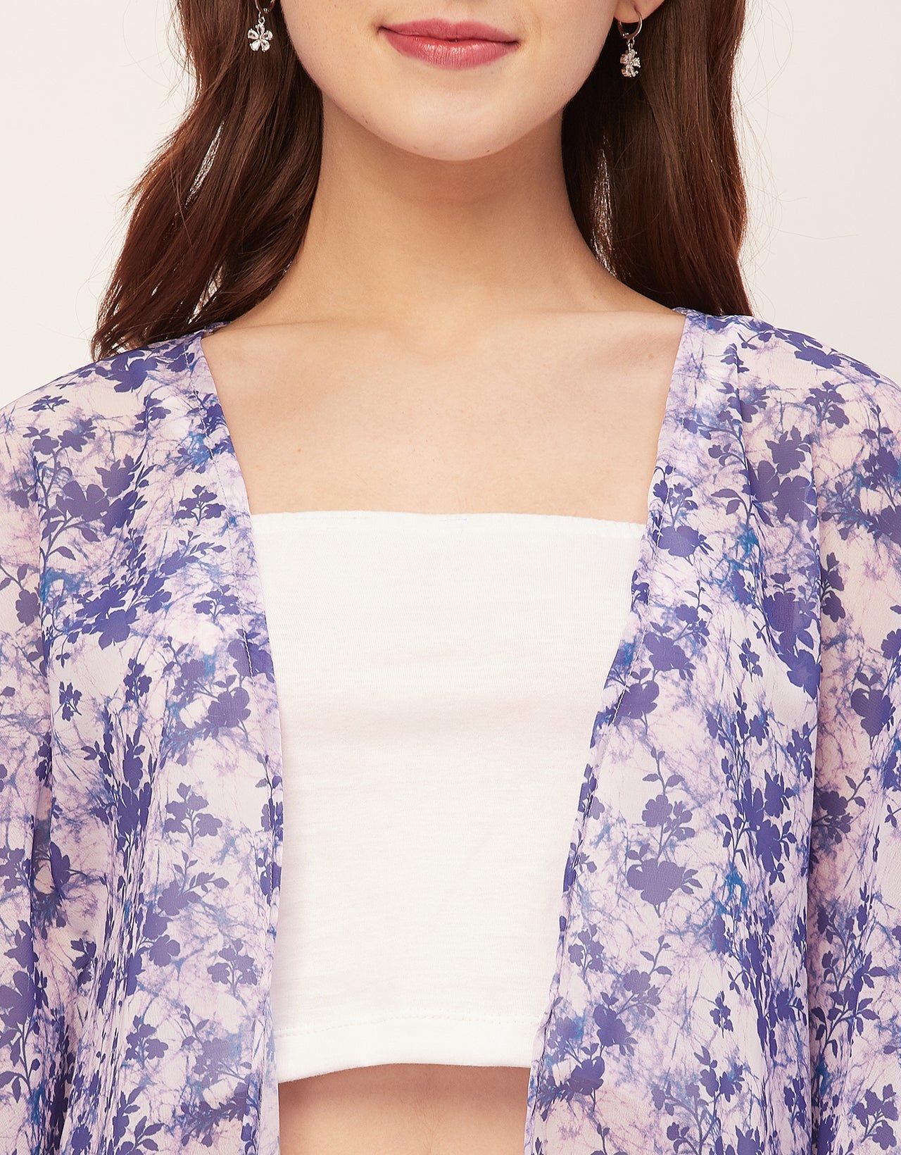 Kimono Sleeves V Neck Regular Shrug
