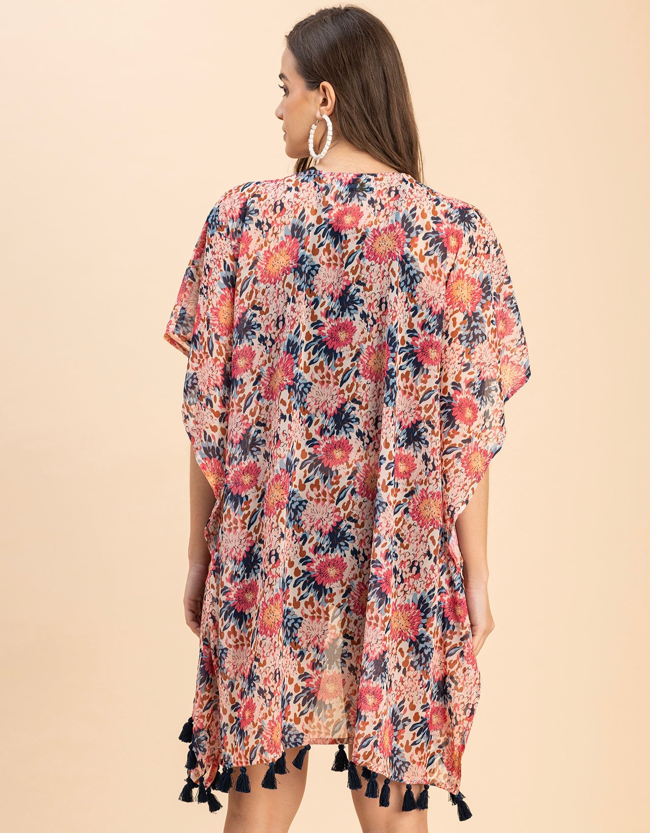 Kimono Sleeves V Neck Regular Shrug