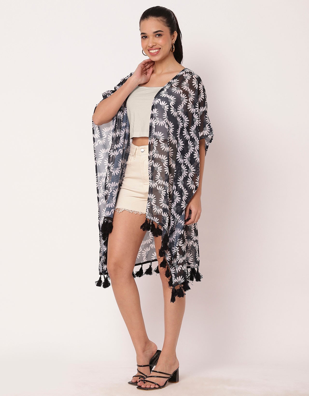 V Neck Regular Women's Casual Printed Shrug