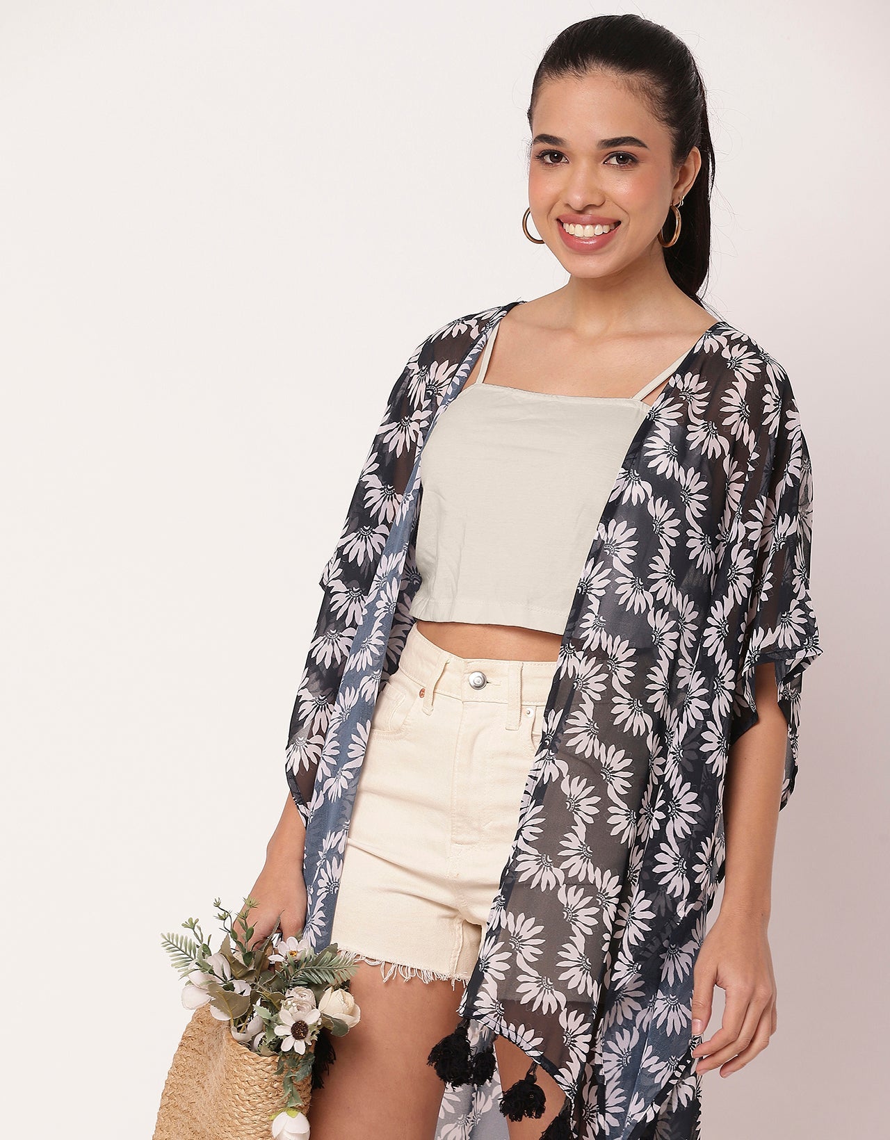 V Neck Regular Women's Casual Printed Shrug