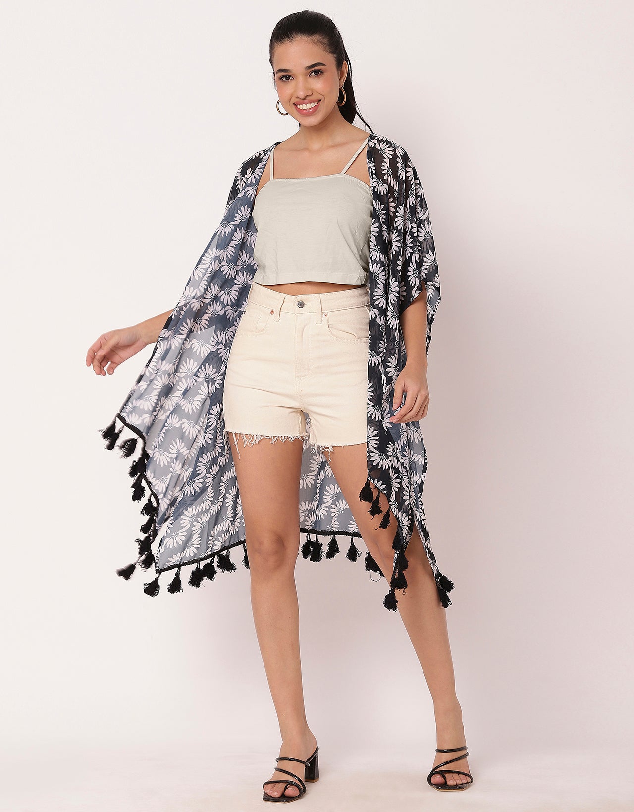 V Neck Regular Women's Casual Printed Shrug