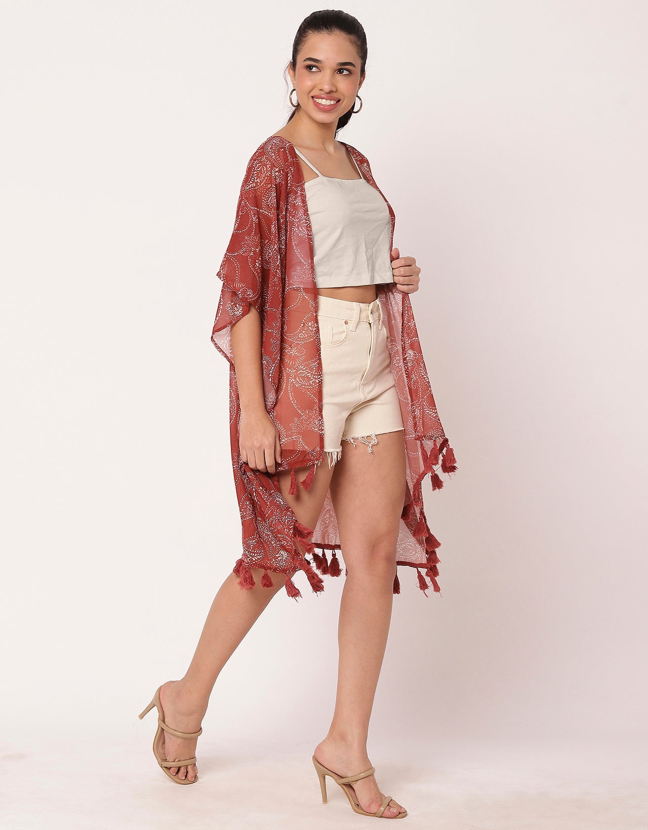 V Neck Regular Women's Casual Printed Shrug