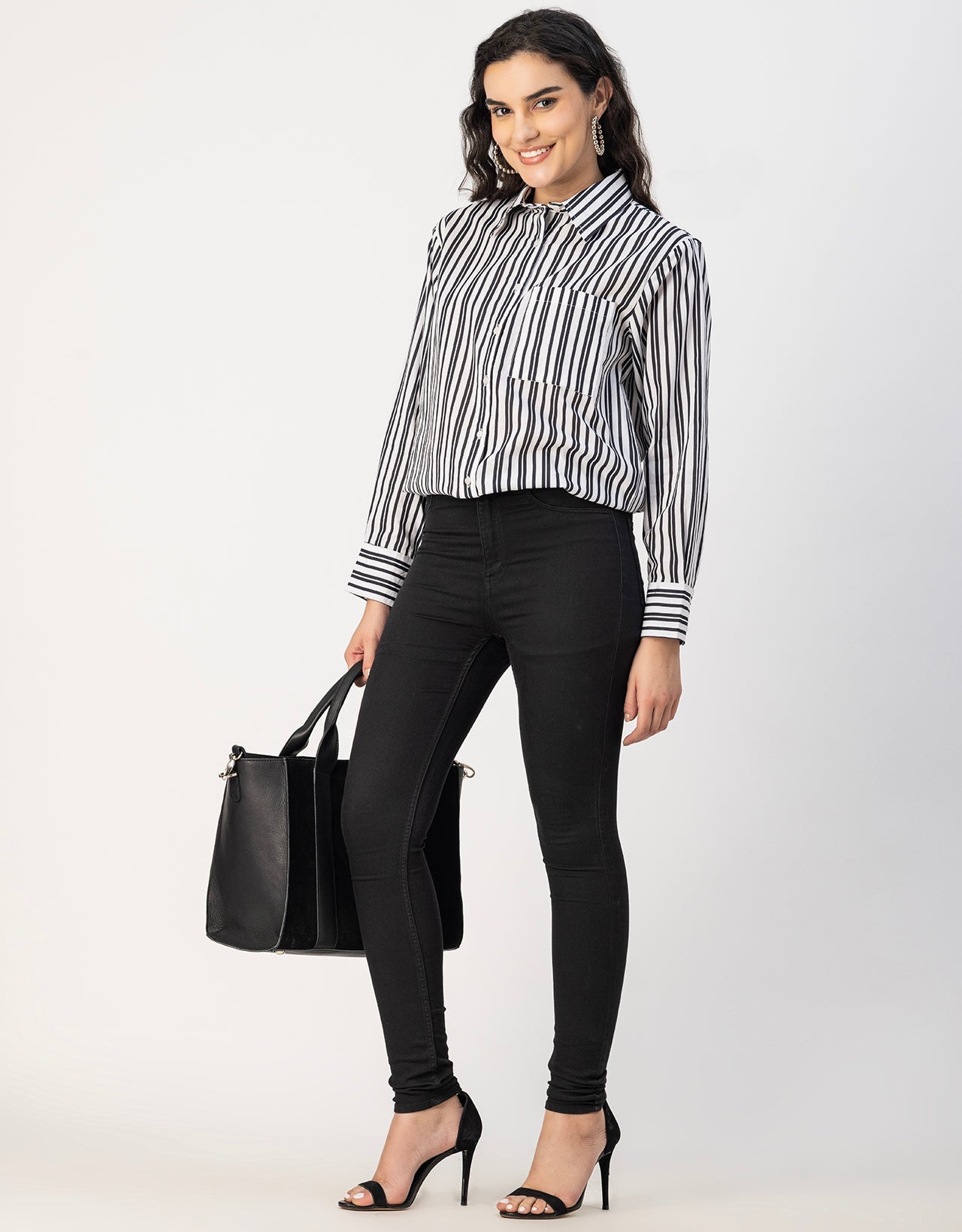 Long Sleeve Spread Collar Shirt Cotton Shirt