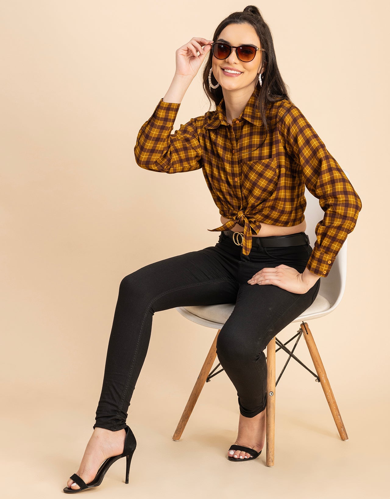 Long Sleeves Spread Collar Rayon Shirt