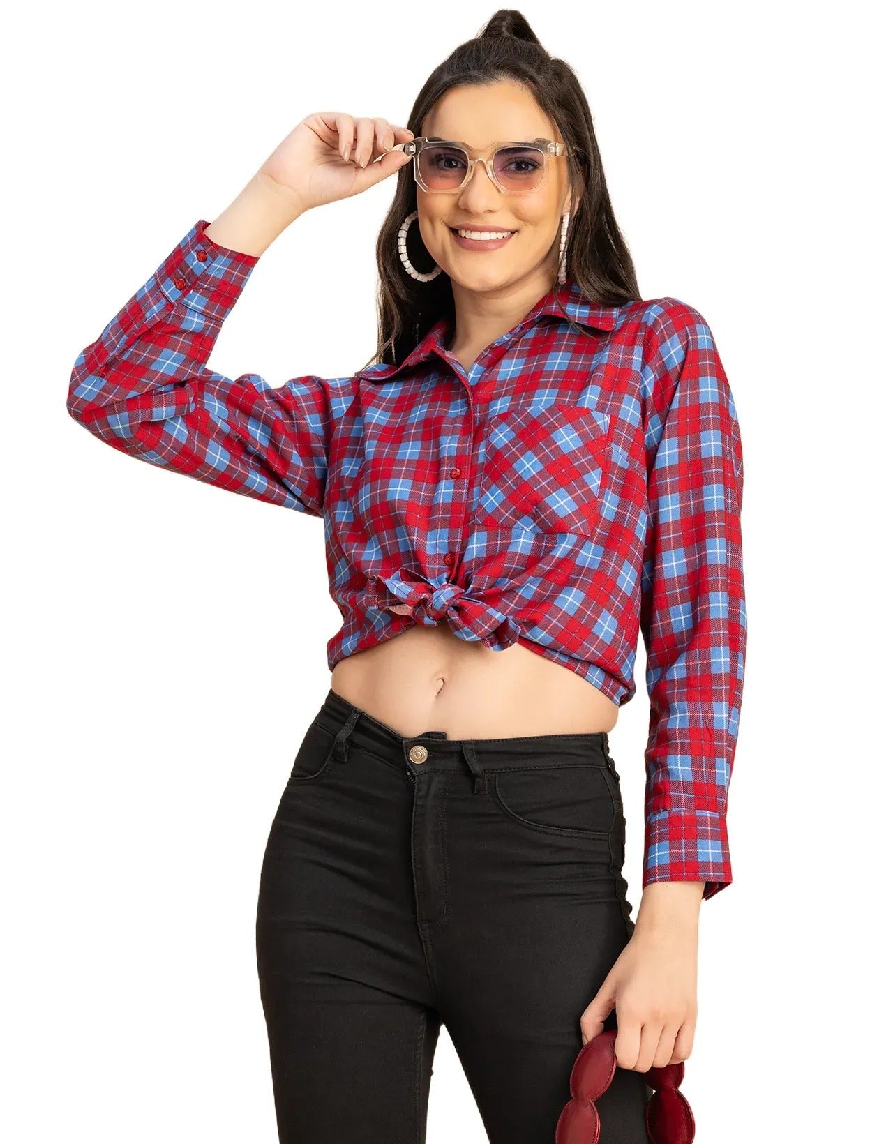 Long Sleeves Spread Collar Rayon Shirt