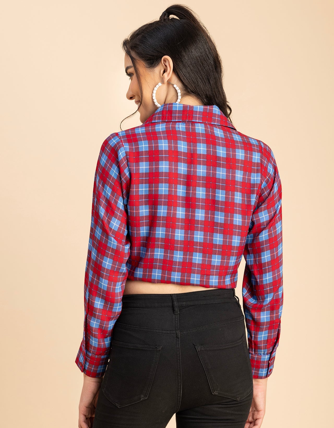 Long Sleeves Spread Collar Rayon Shirt