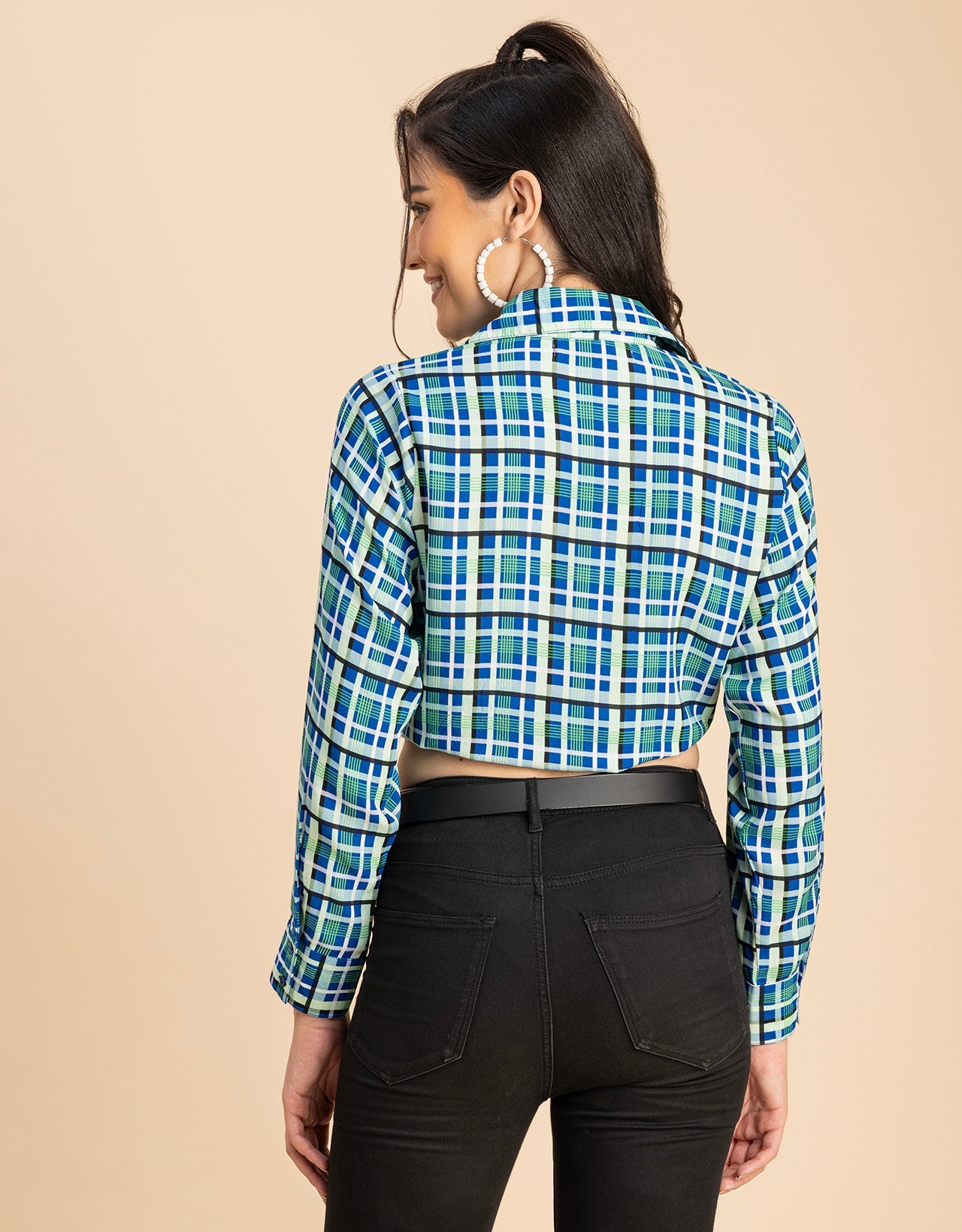 Long Sleeves Spread Collar Rayon Shirt