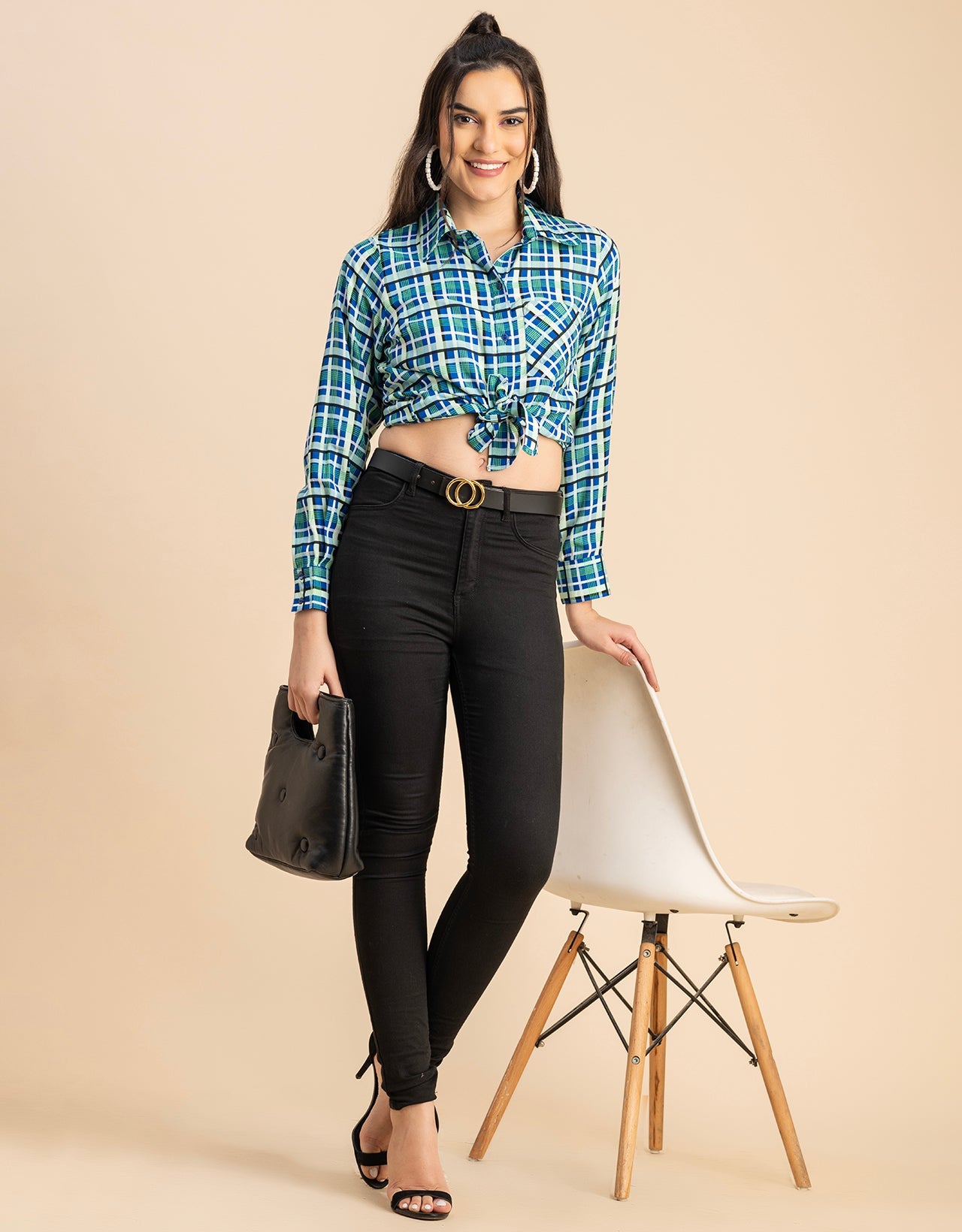 Long Sleeves Spread Collar Rayon Shirt