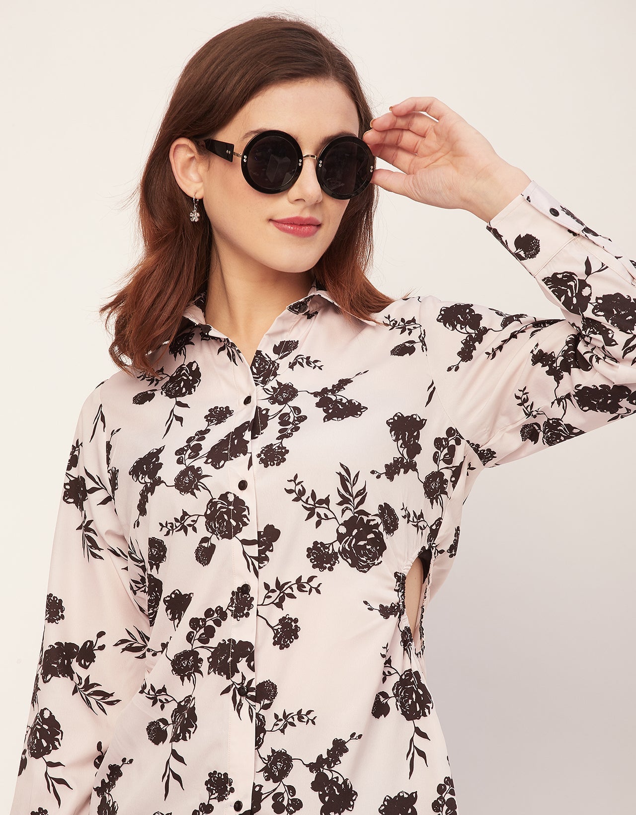 Long Sleeves Spread Collar Shirt Printed Shirt