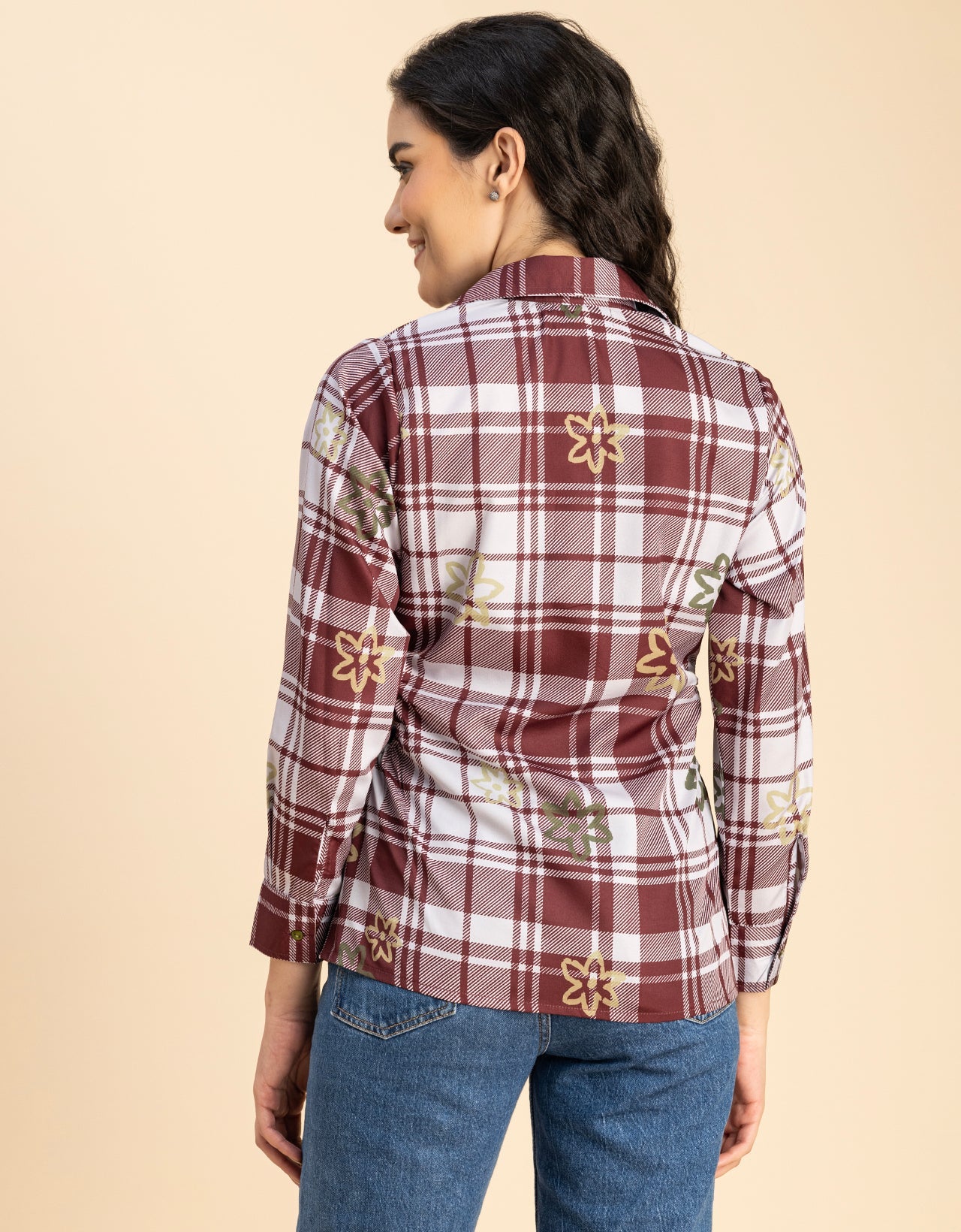 Long Sleeves Spread Collar Shirt Printed Shirt