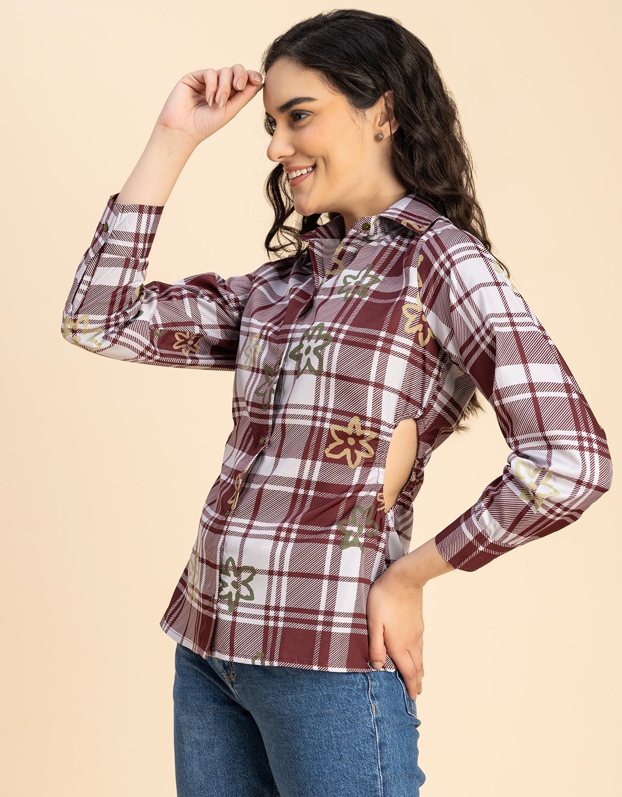 Long Sleeves Spread Collar Shirt Printed Shirt