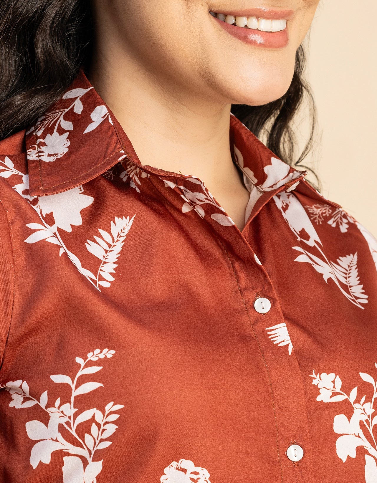 Long Sleeves Spread Collar Shirt Printed Shirt