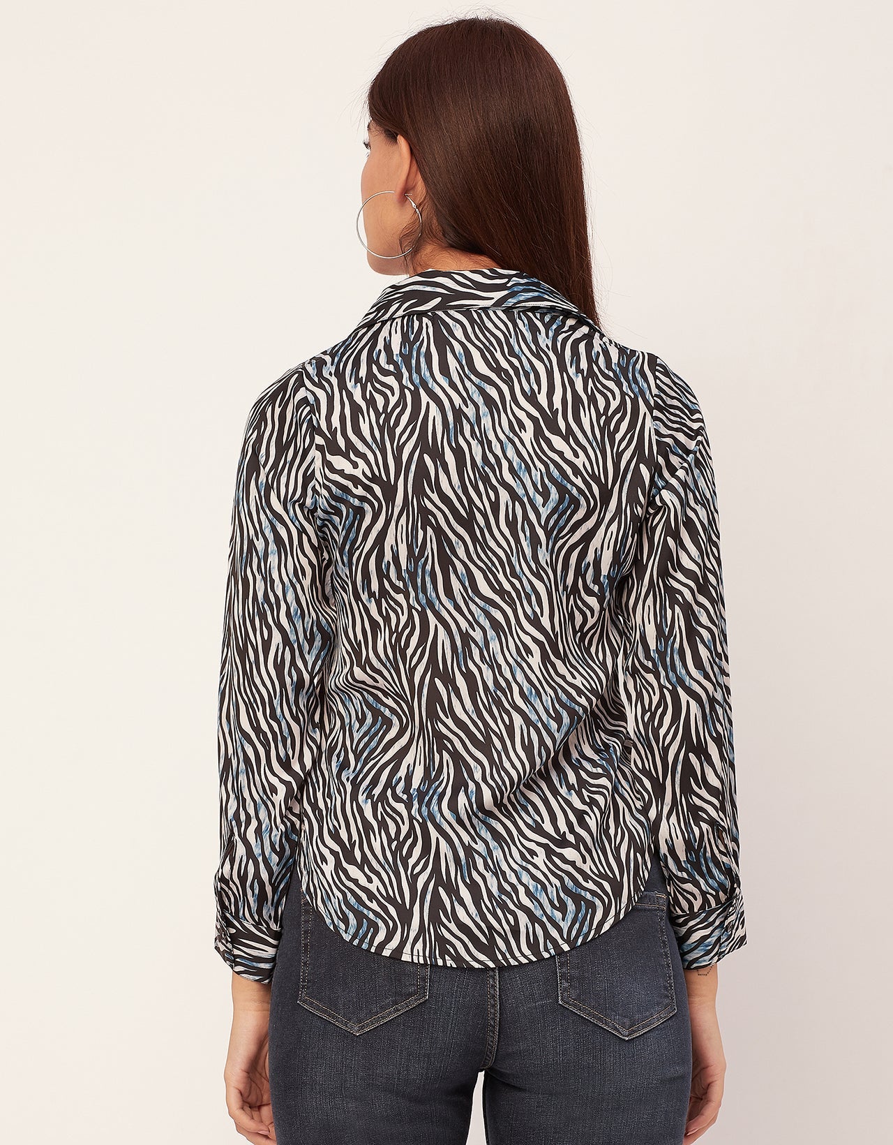 Elegant Animal Skin Women Shirt