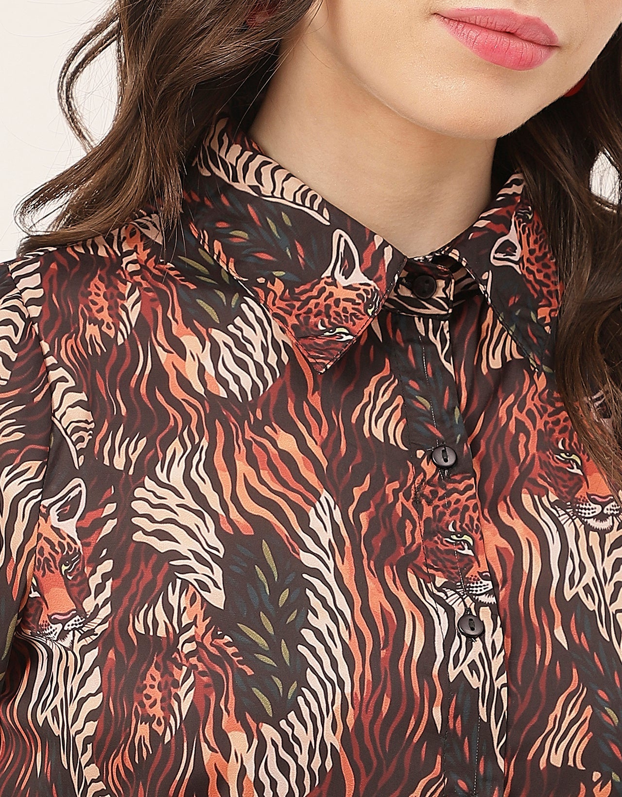 Elegant Animal Skin Women Shirt