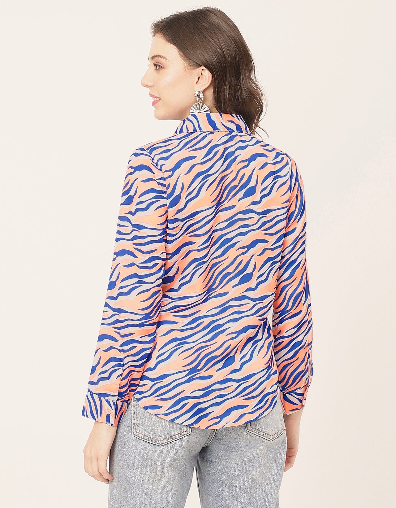 Elegant Animal Skin Women Shirt