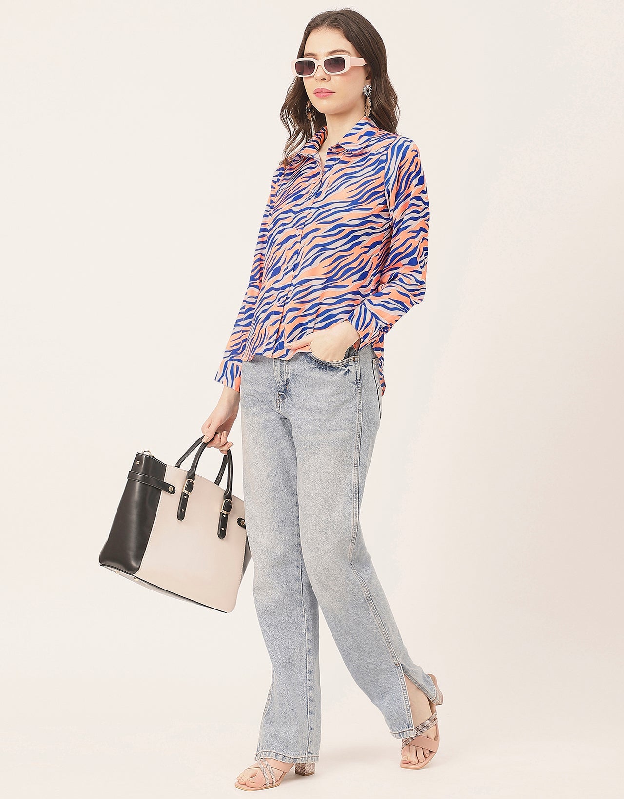 Elegant Animal Skin Women Shirt