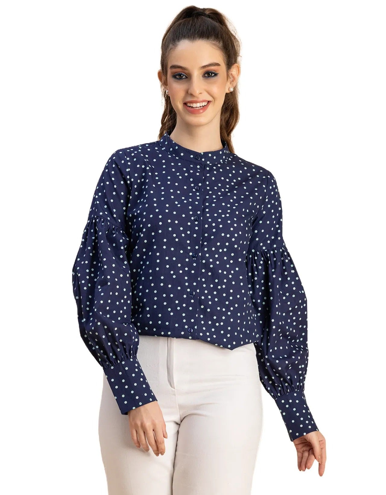 Women Long Sleeve Cotton Shirt