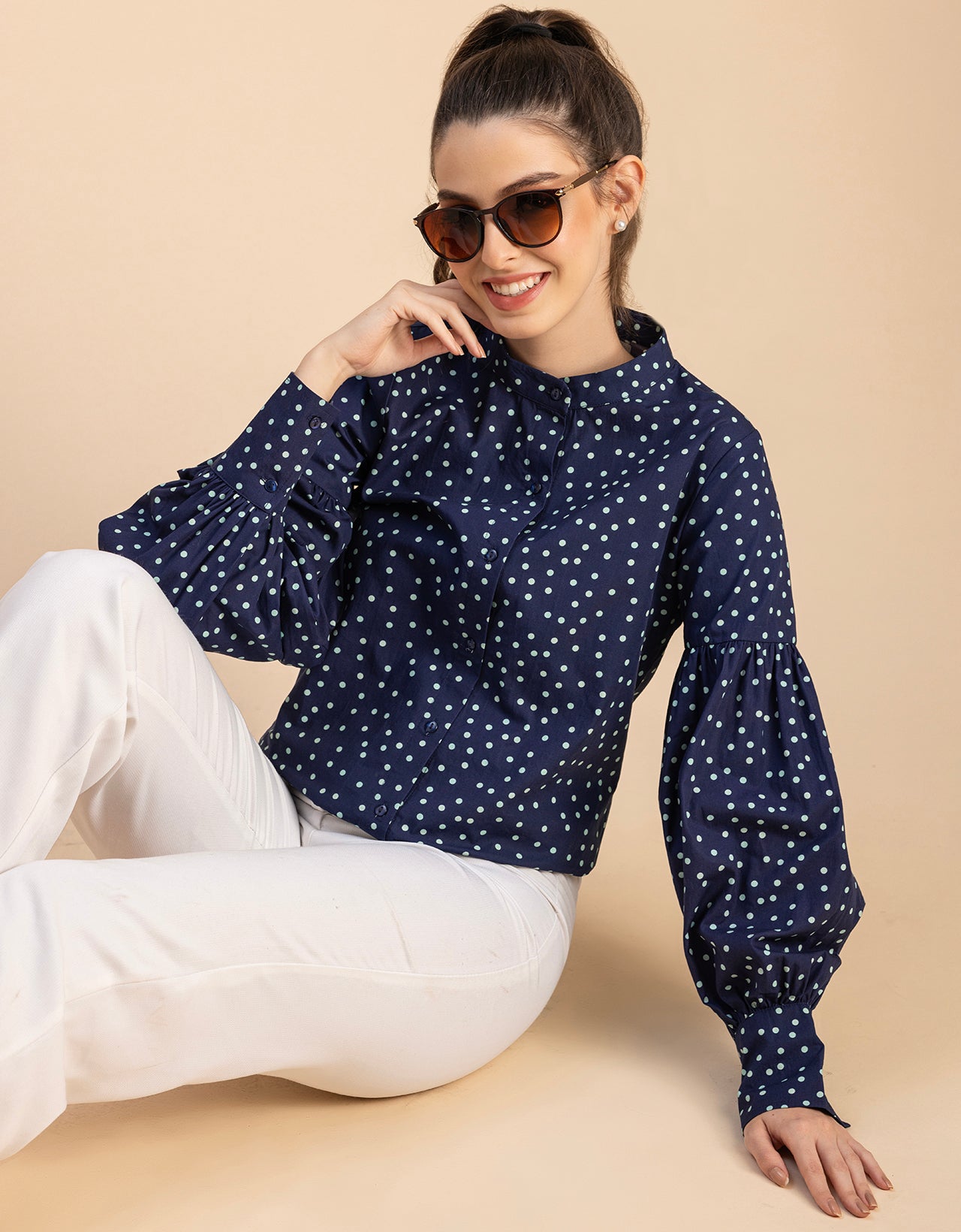 Women Long Sleeve Cotton Shirt