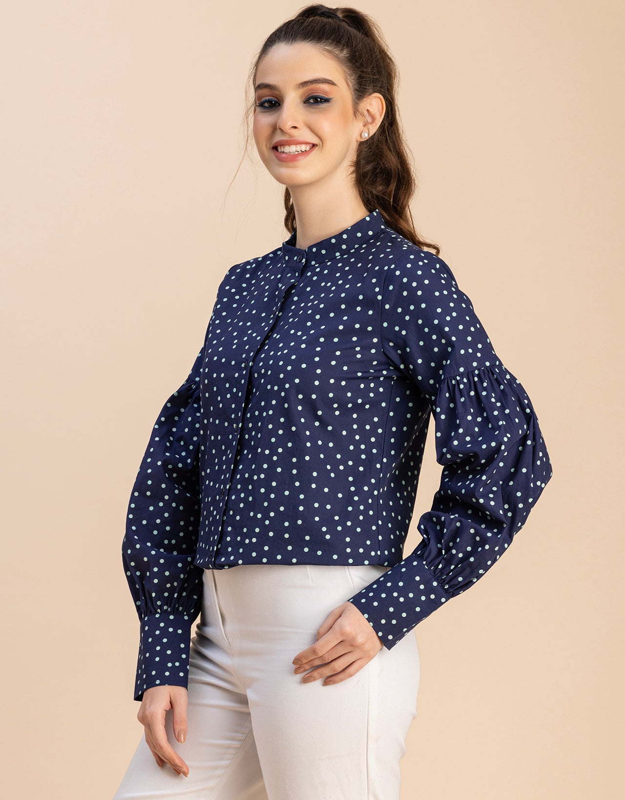 Women Long Sleeve Cotton Shirt