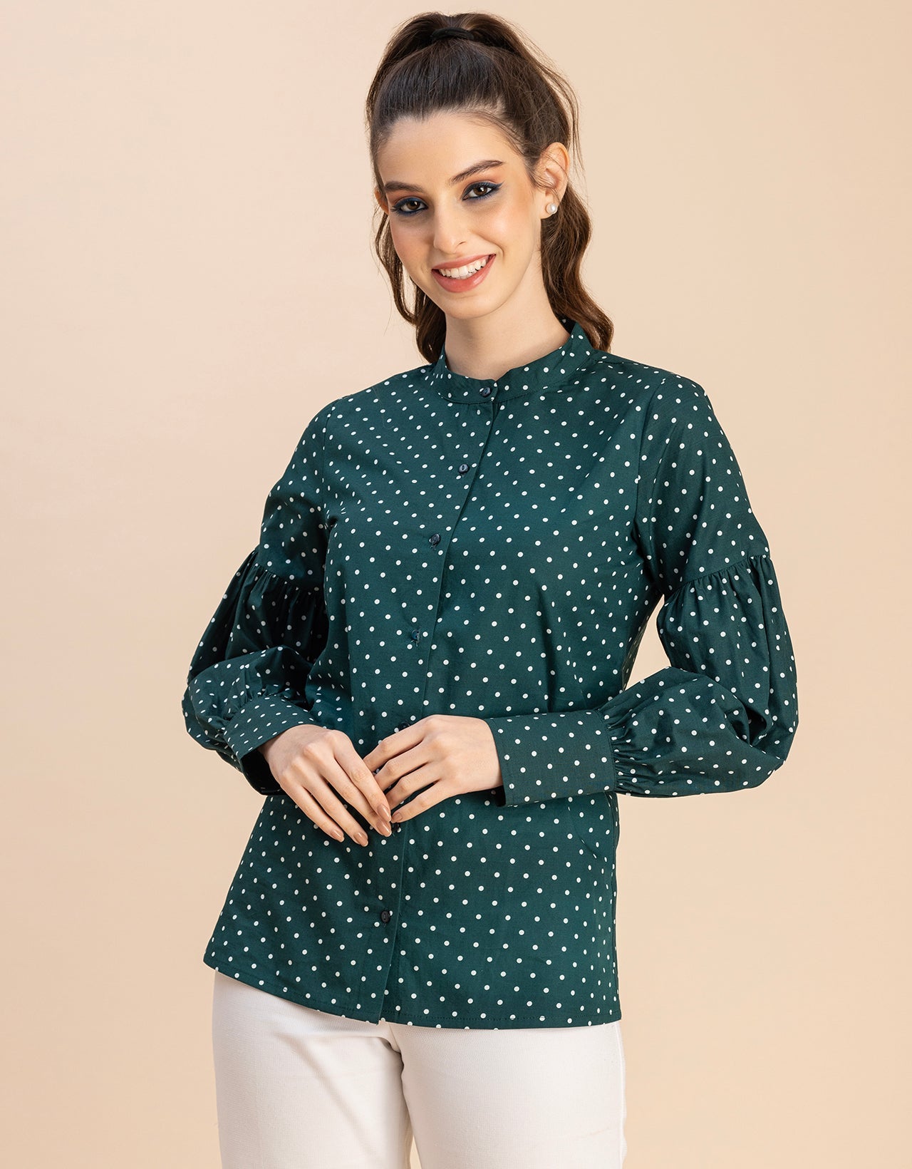Women Long Sleeve Cotton Shirt