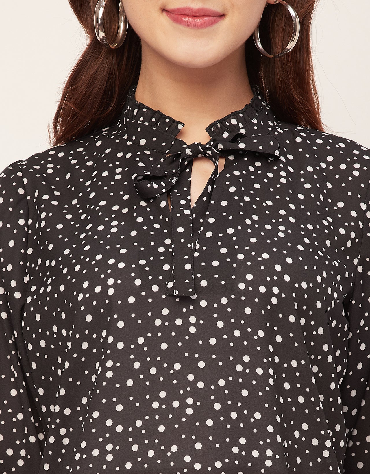 Long Sleeve Printed Georgette Shirt