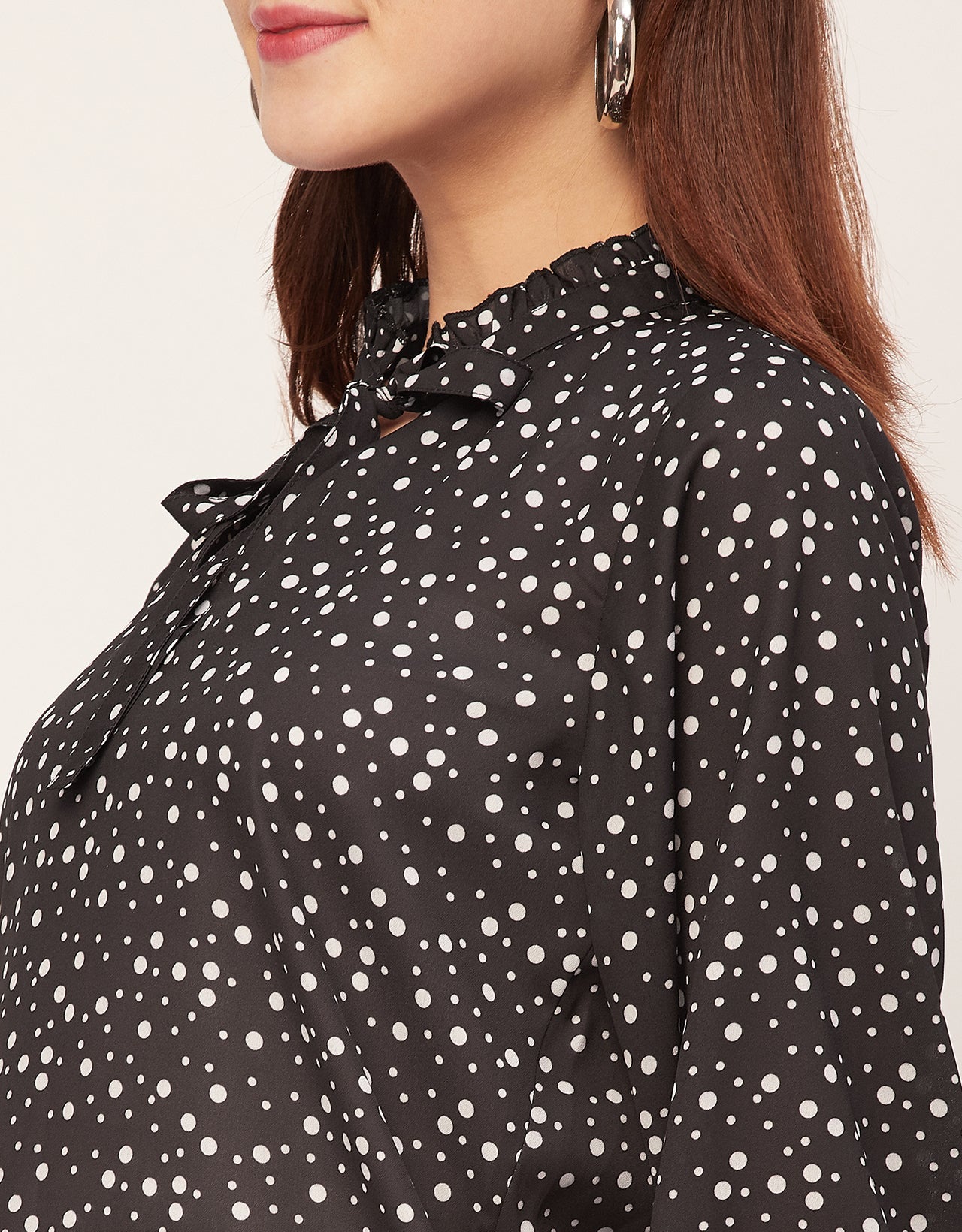 Long Sleeve Printed Georgette Shirt