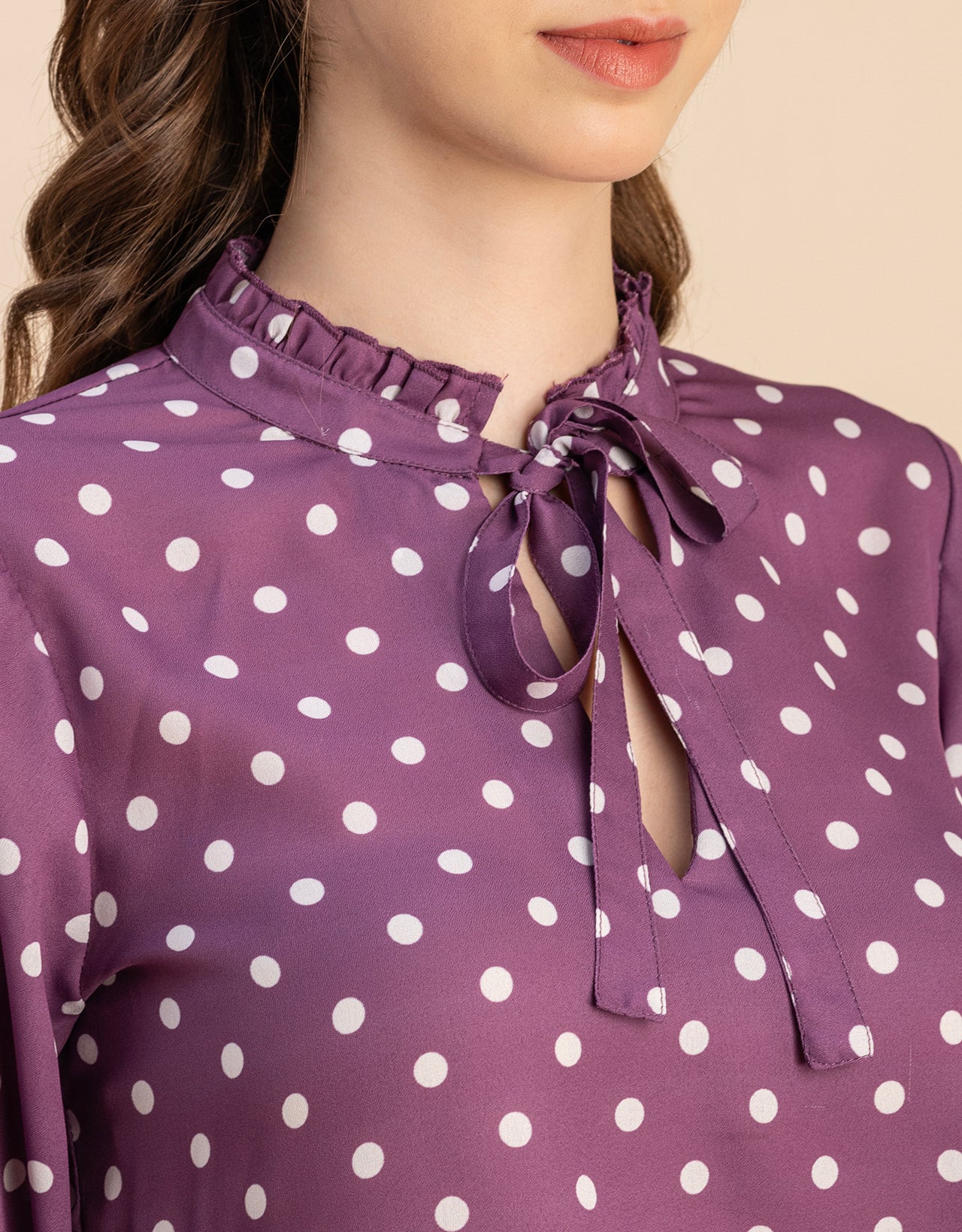 Long Sleeve Printed Georgette Shirt