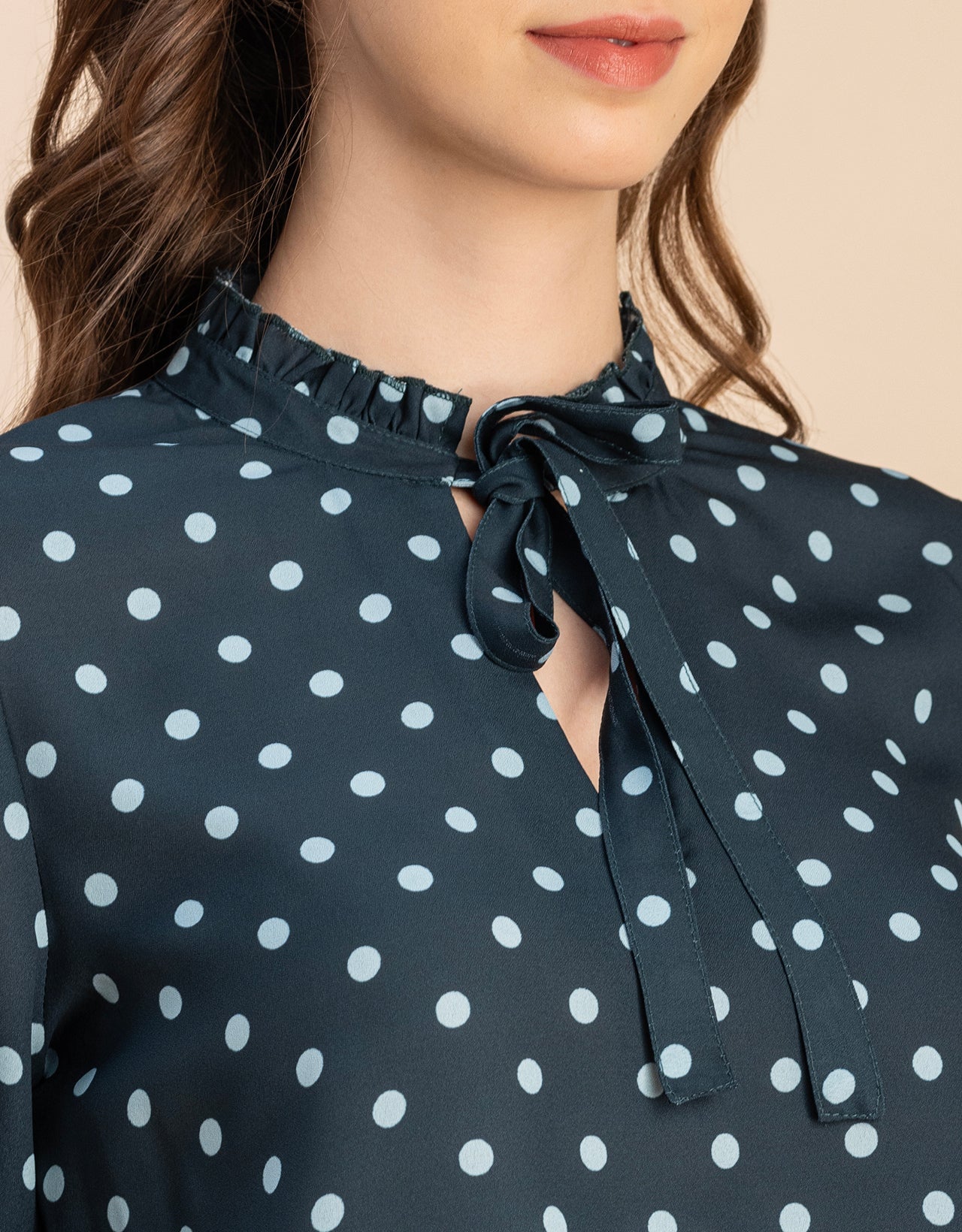 Long Sleeve Printed Georgette Shirt
