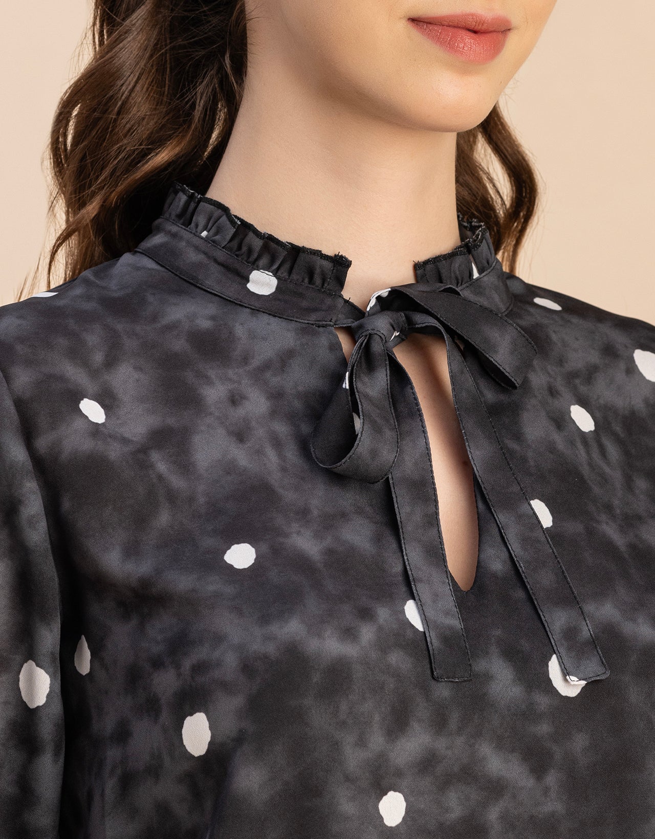 Long Sleeve Printed Georgette Shirt
