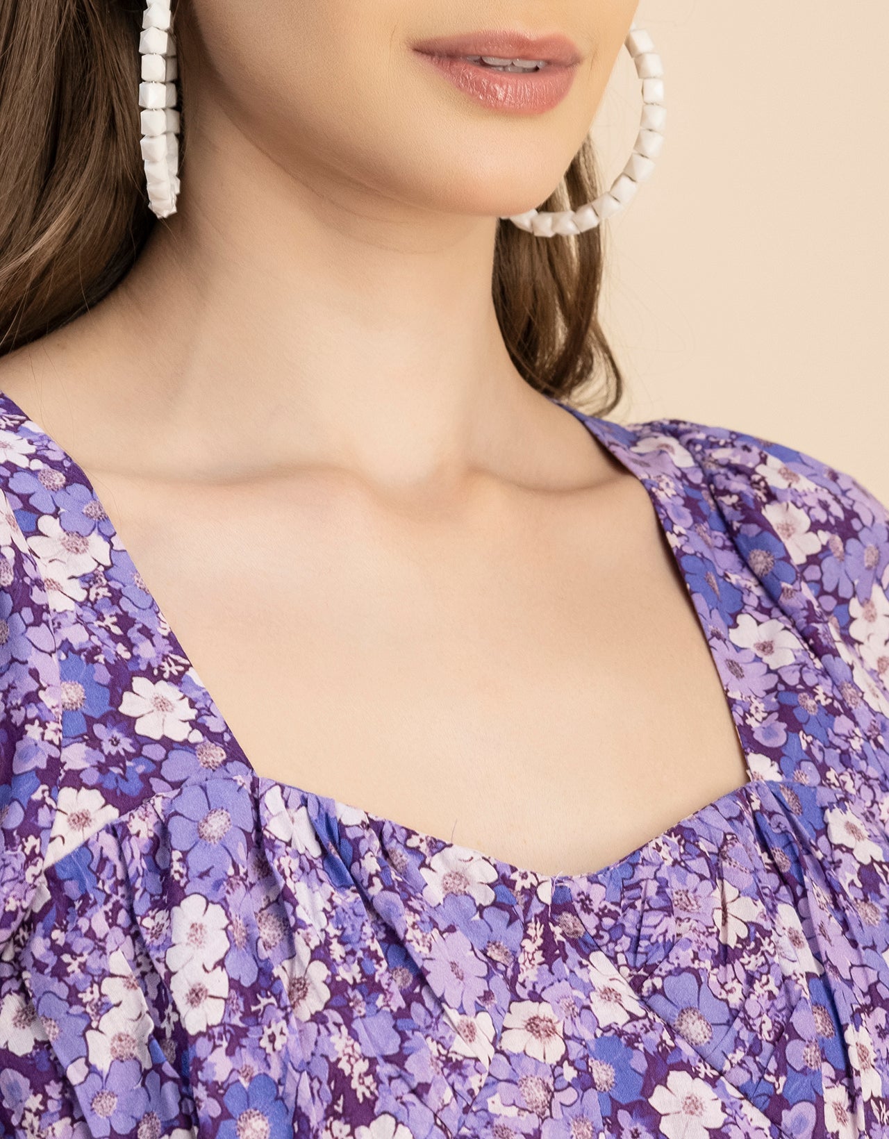 Short Sleeves Sweetheart Neck Cotton Top