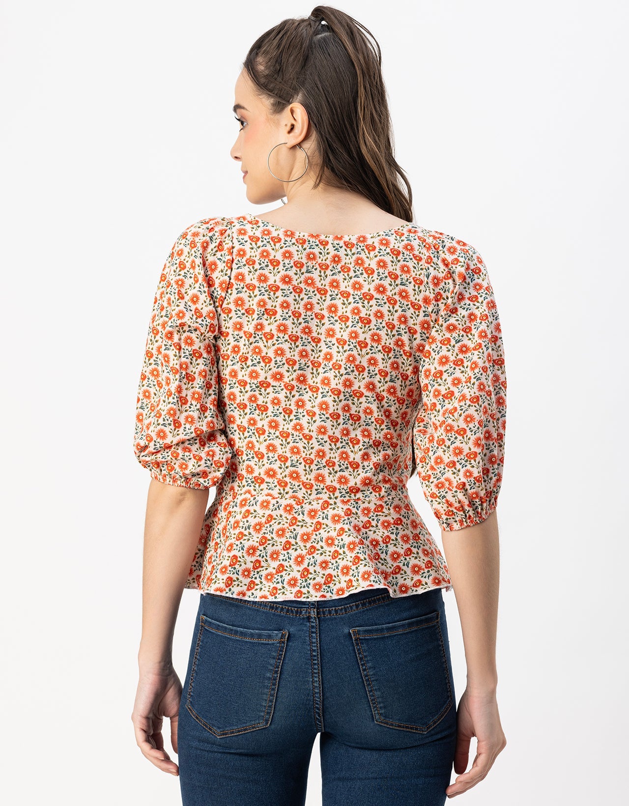 Short Sleeves Sweetheart Neck Cotton Top