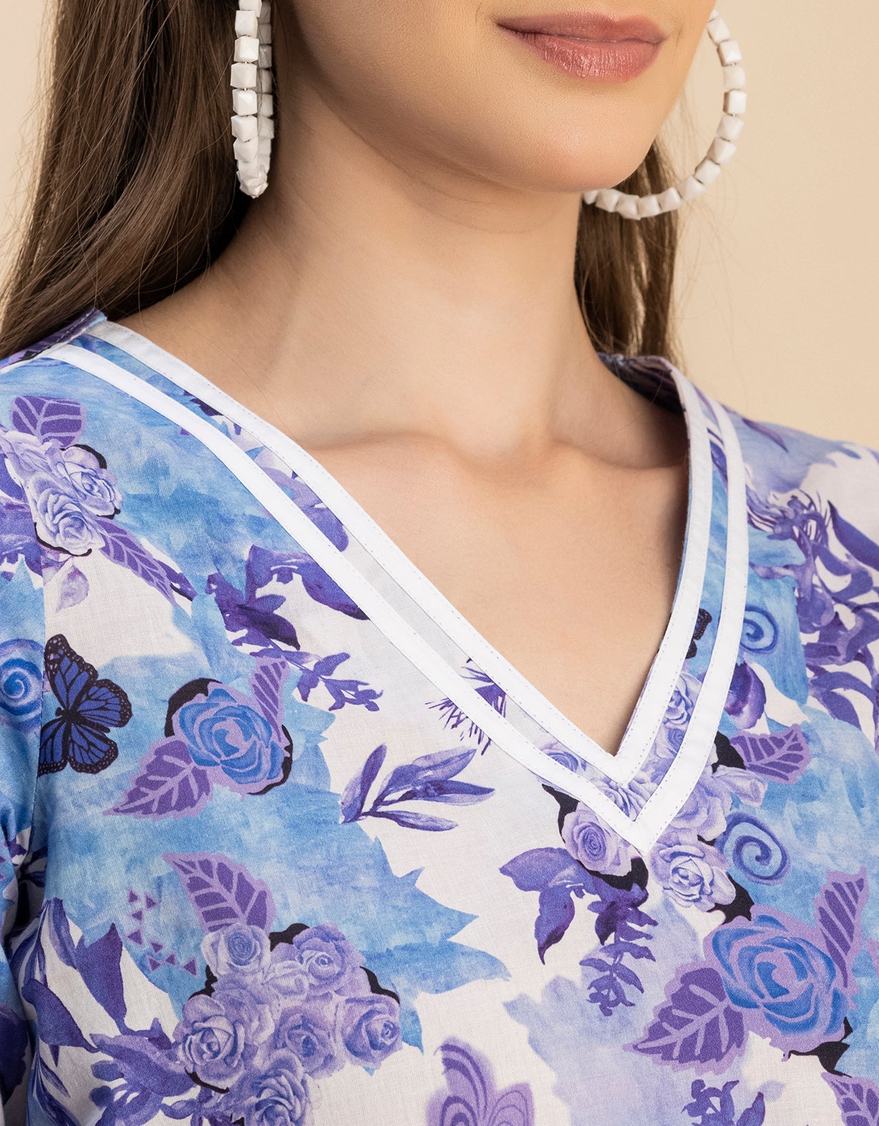 Long Sleeves Round Neck Regular Printed Top