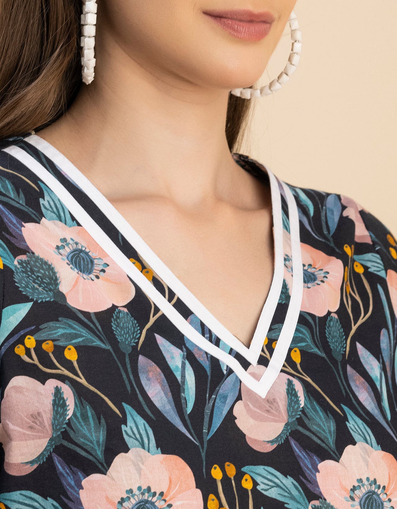 Long Sleeves Round Neck Regular Printed Top