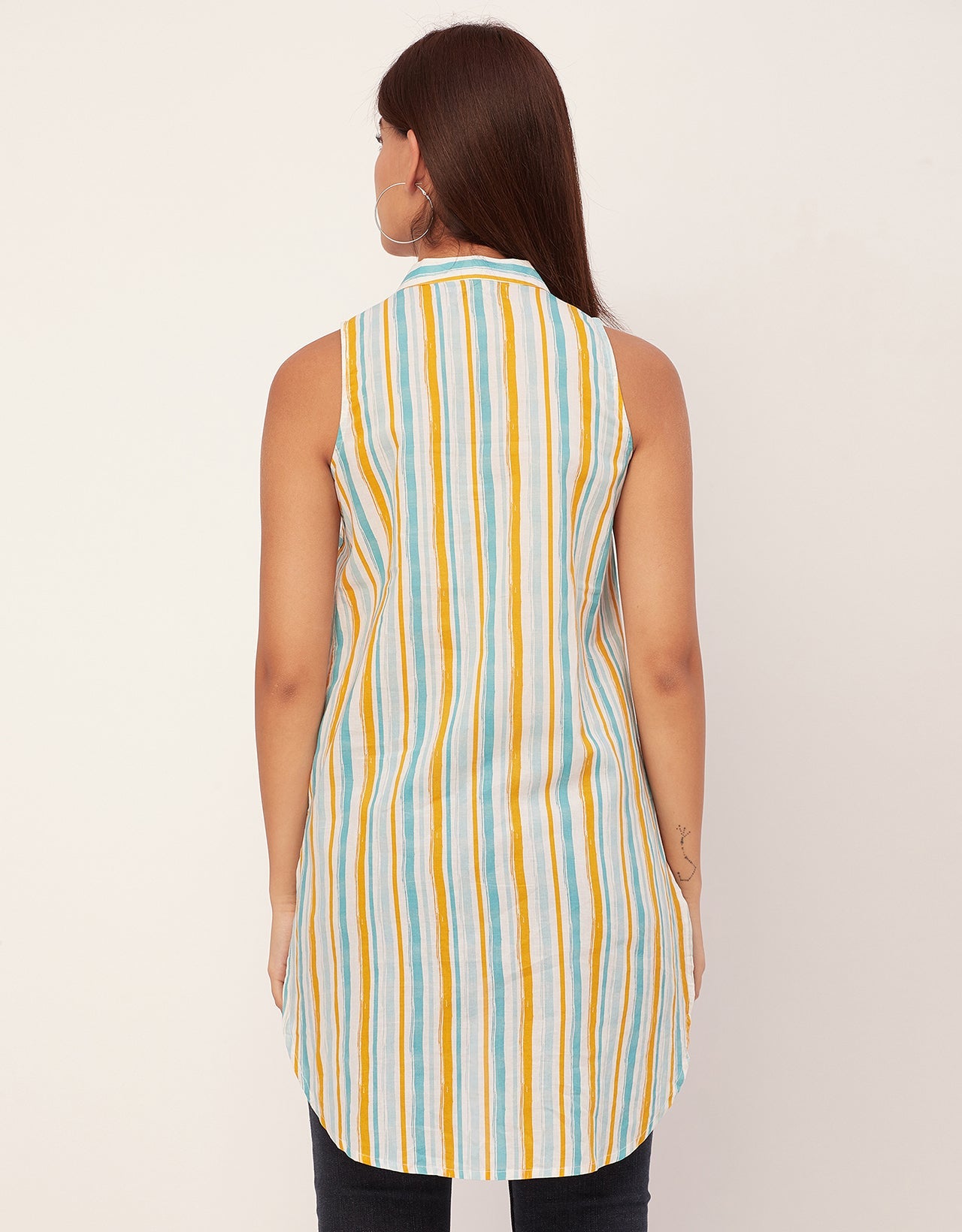 Chic Cotton Sleeveless High-Low Top - Summer Blouse