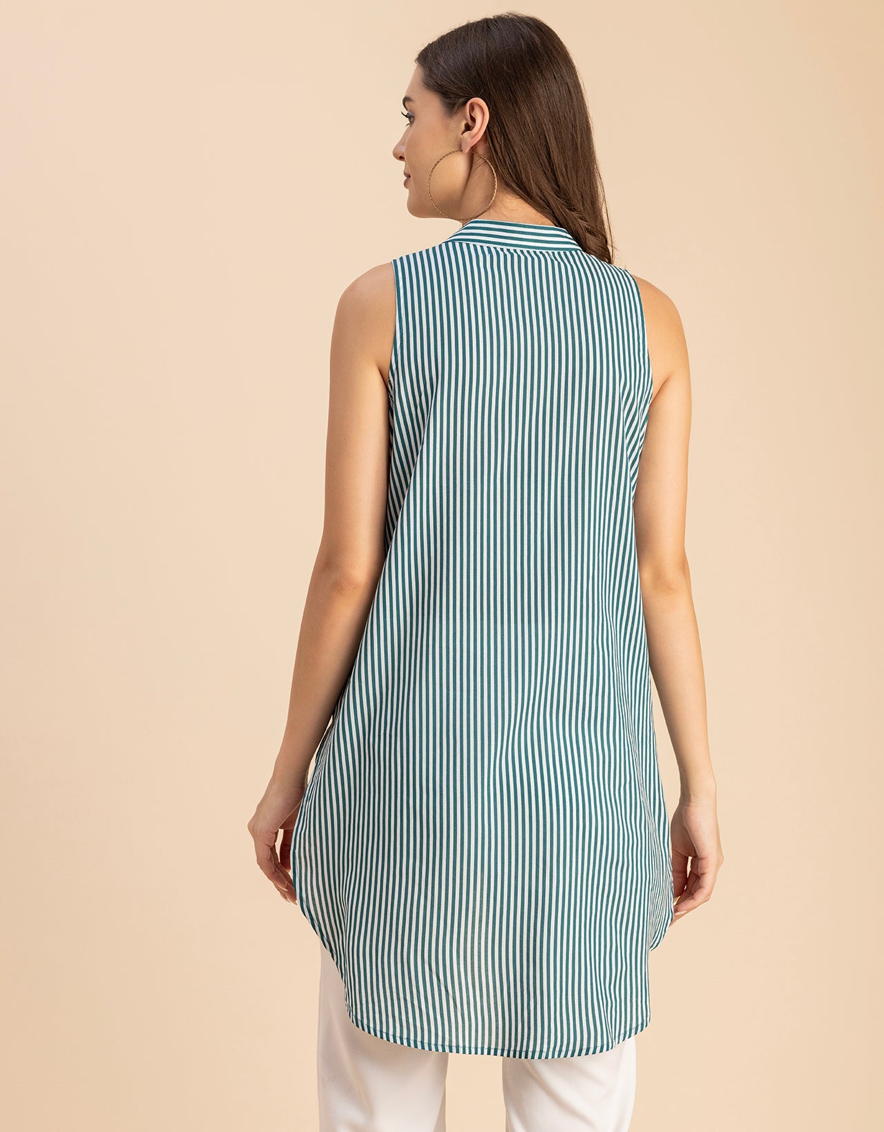 Chic Cotton Sleeveless High-Low Top - Summer Blouse