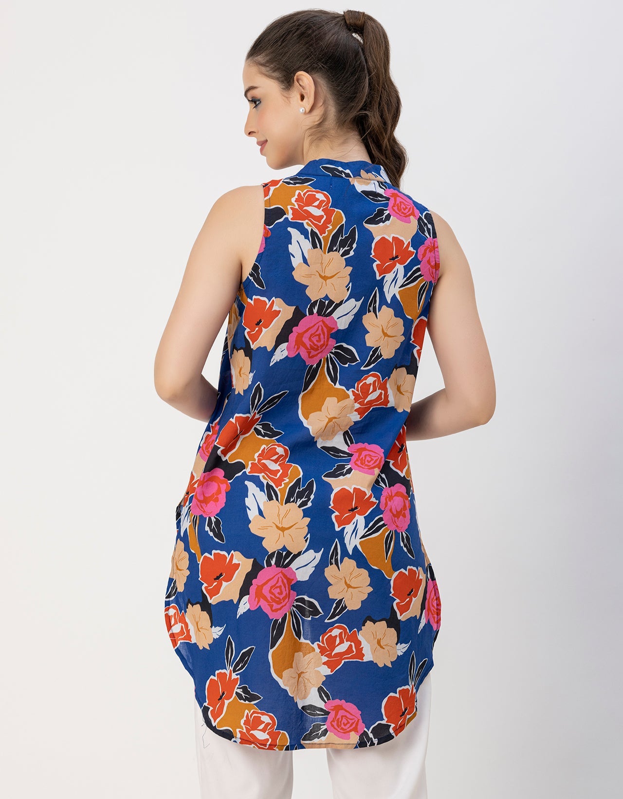 Chic Cotton Sleeveless High-Low Top - Summer Blouse