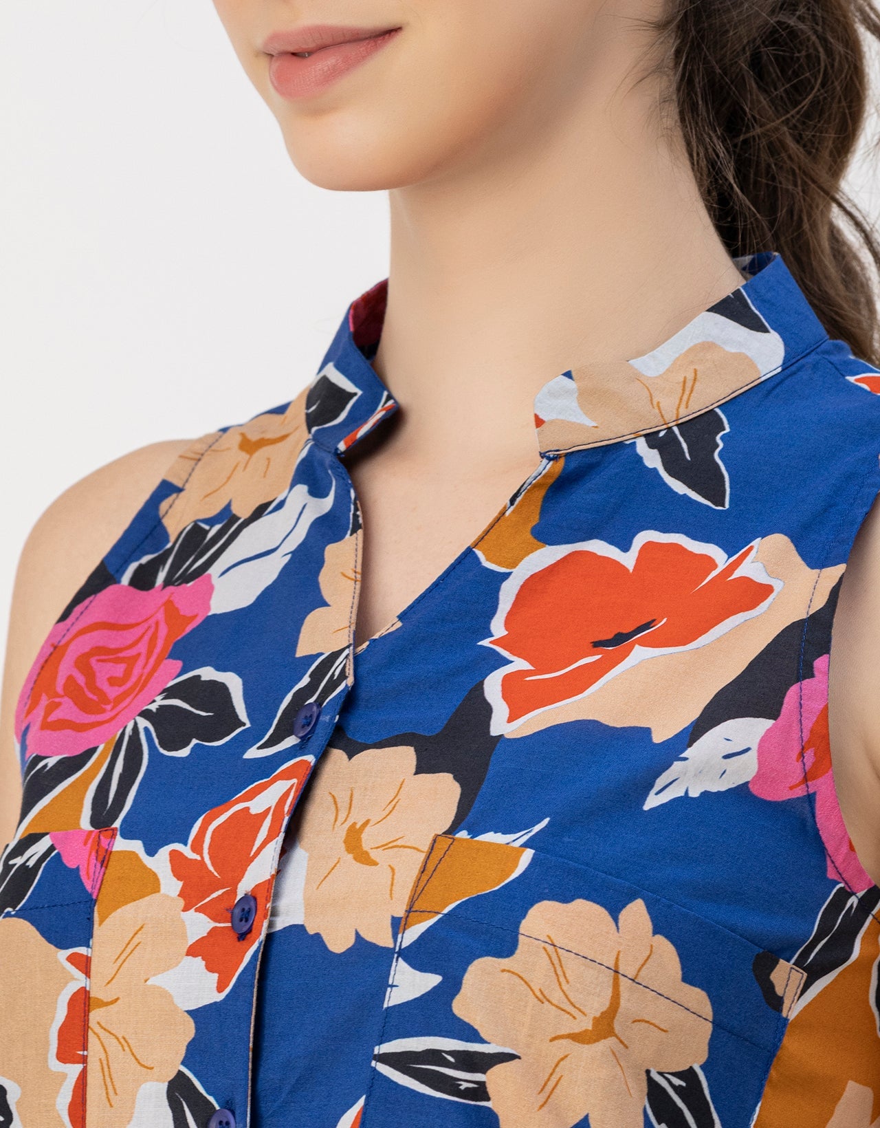 Chic Cotton Sleeveless High-Low Top - Summer Blouse